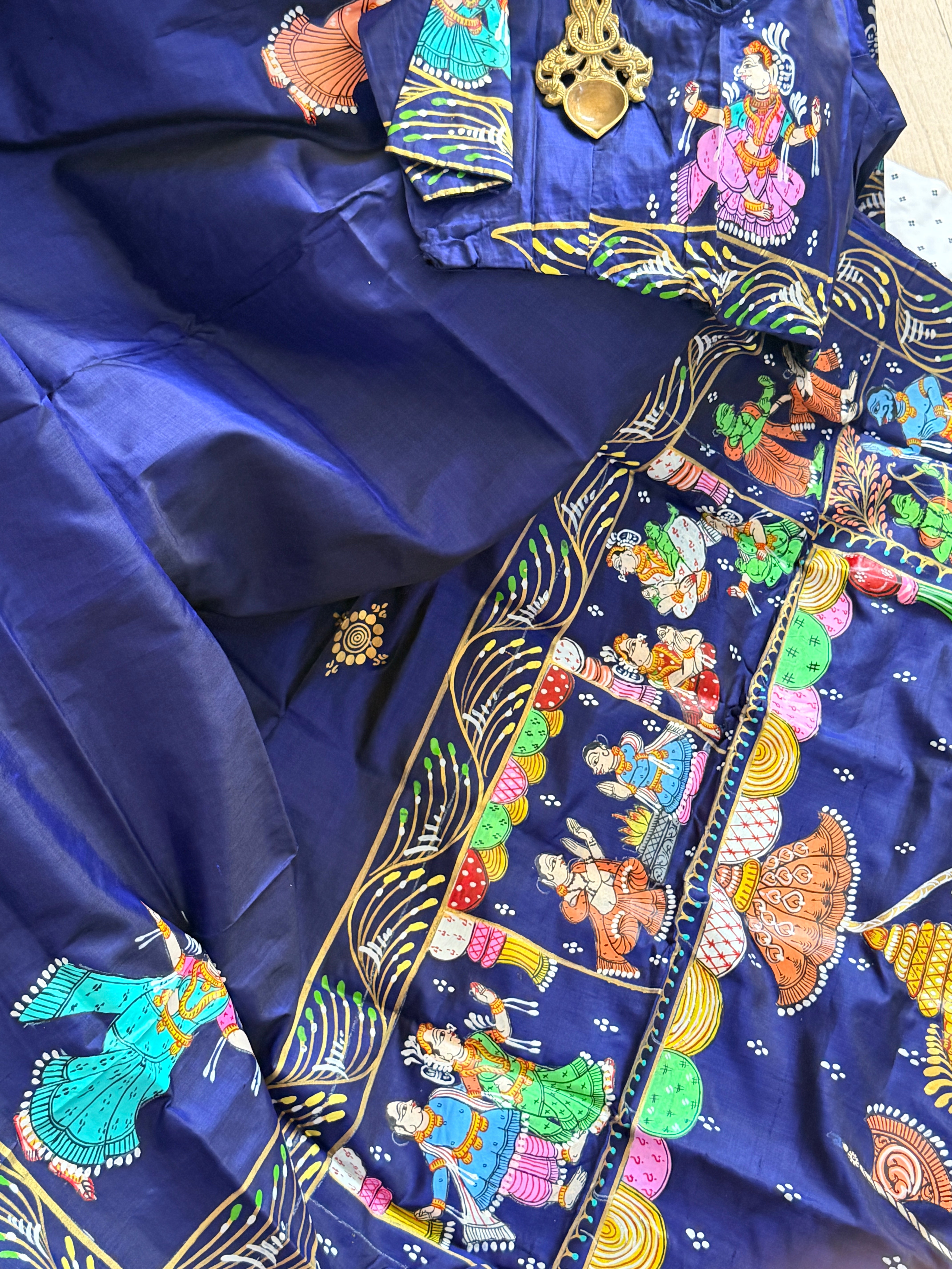 Ram darbar theme on pure silk