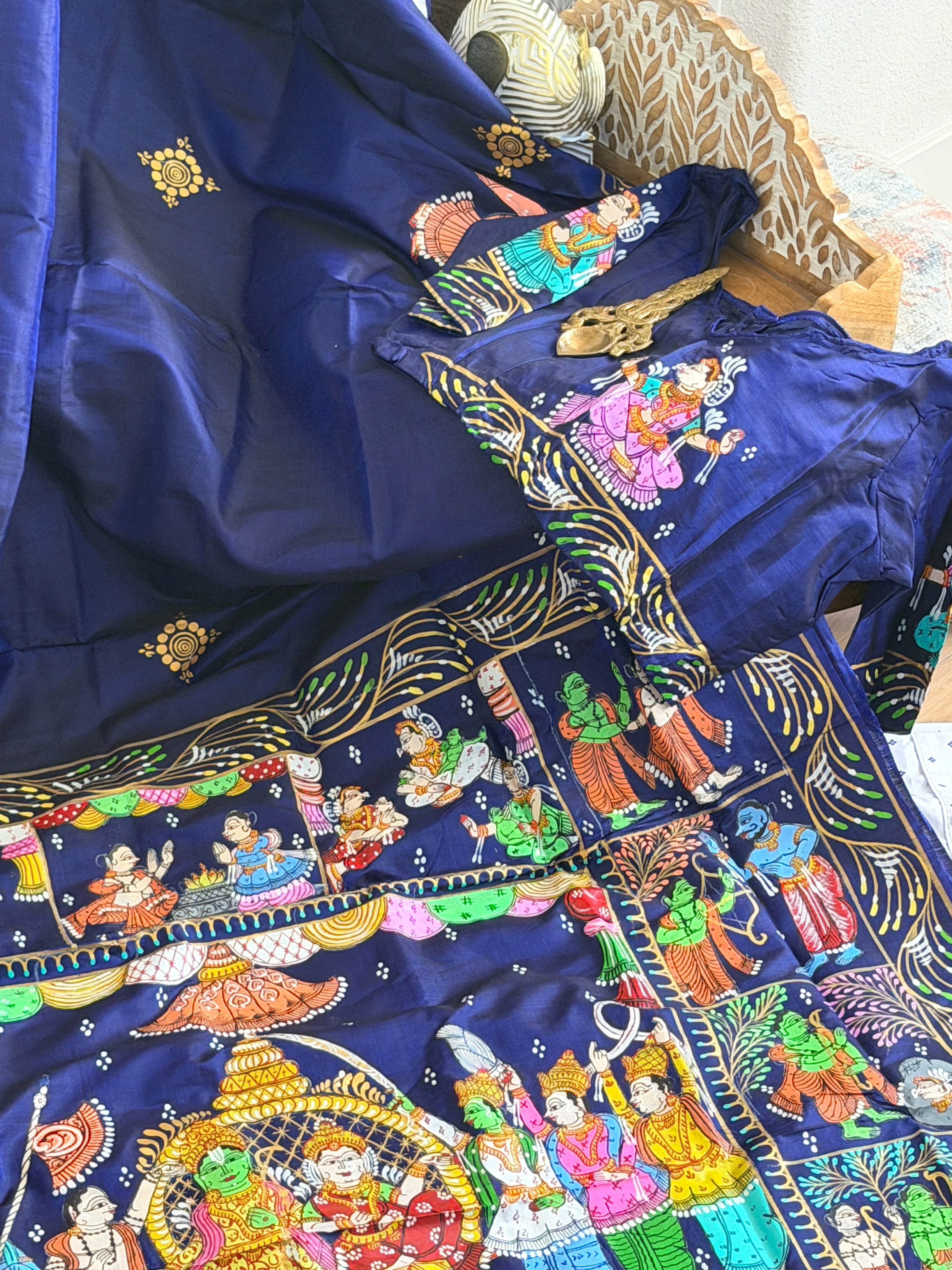 Ram darbar theme on pure silk