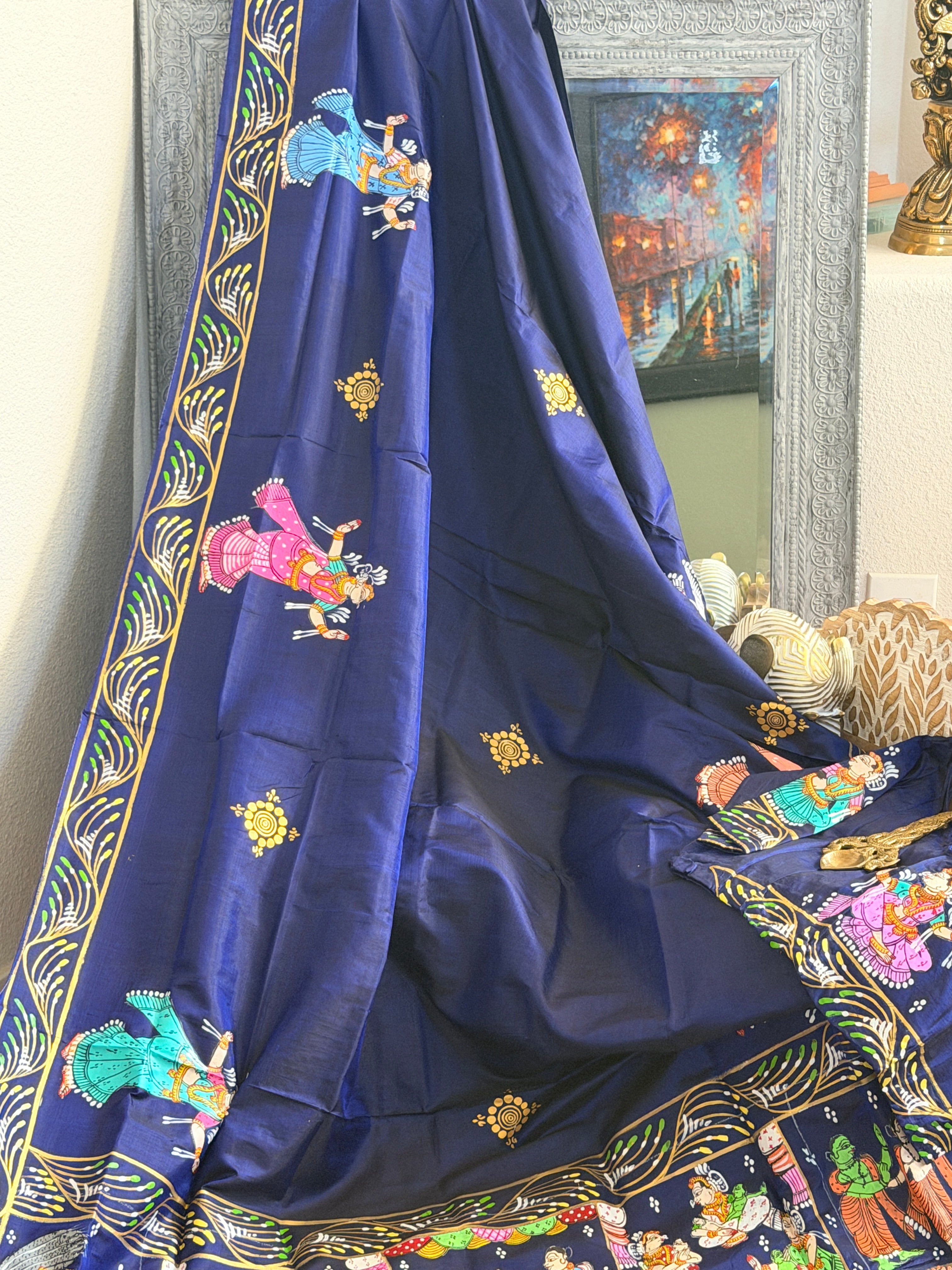 Ram darbar theme on pure silk