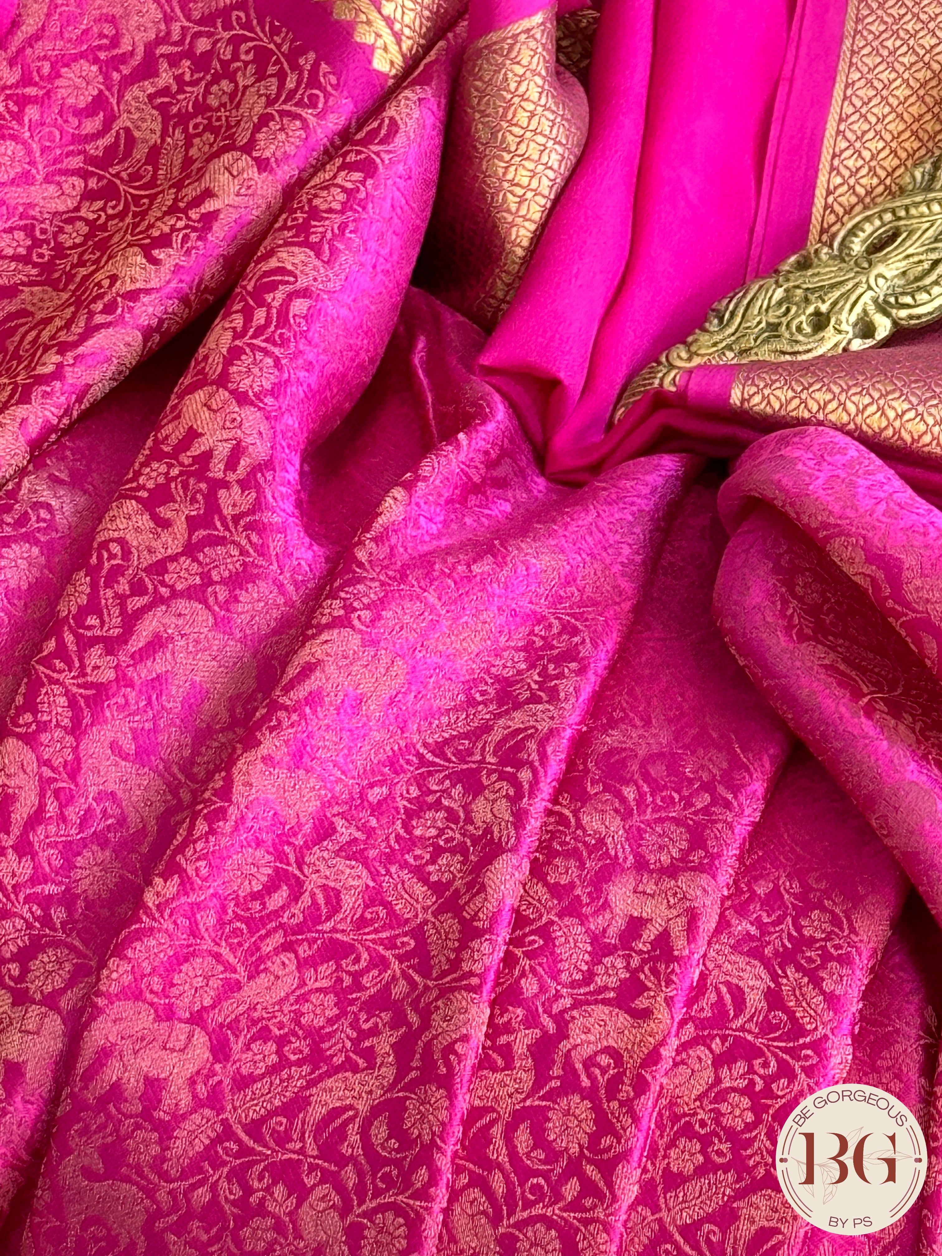 Mysore Pure Silk Handloom Saree - Pink