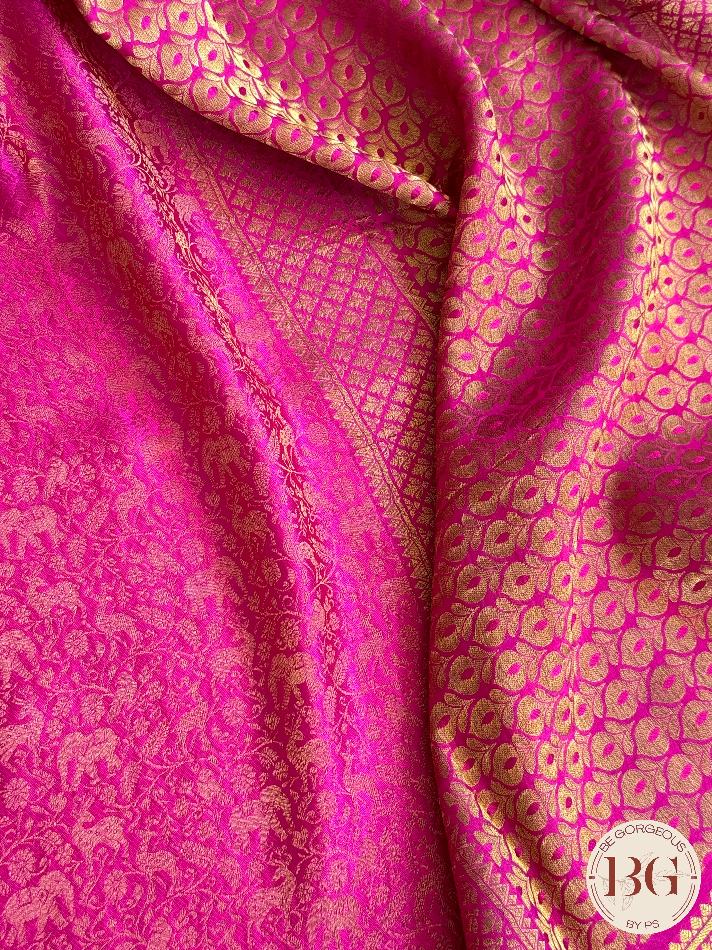 Mysore Pure Silk Handloom Saree - Pink