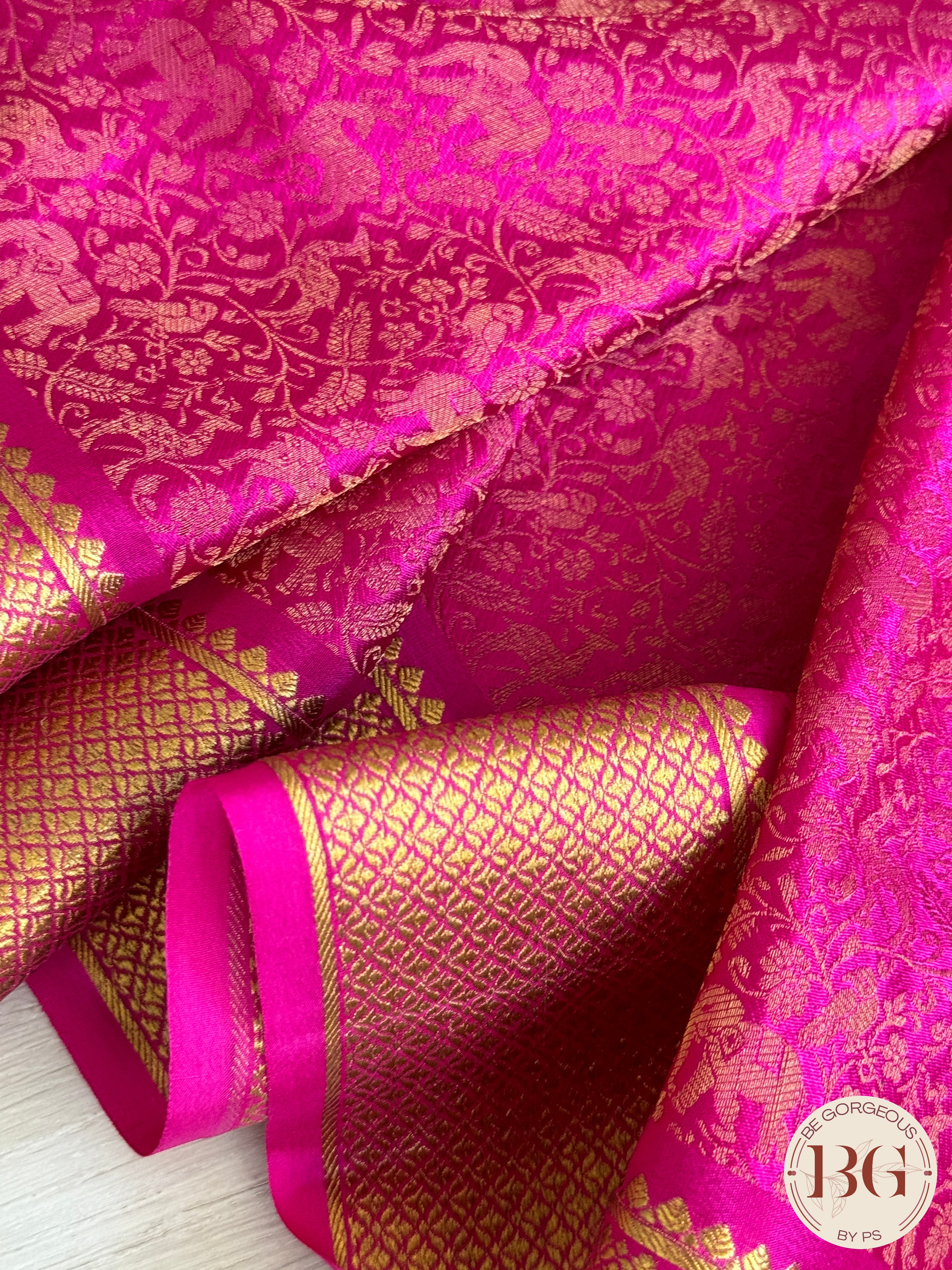 Mysore Pure Silk Handloom Saree - Pink