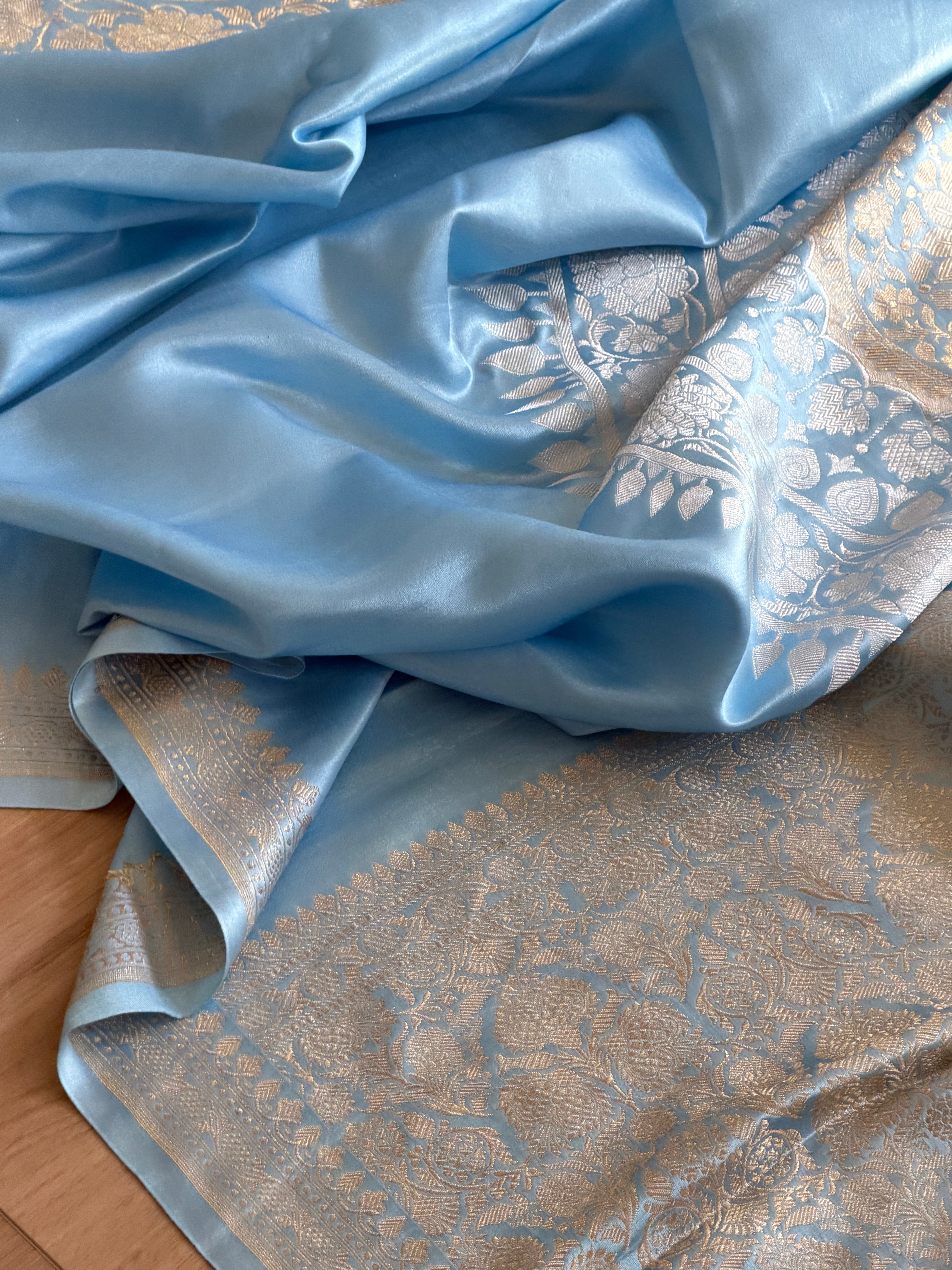 Banarasi Mashru Pure Silk Sona Roopa Saree