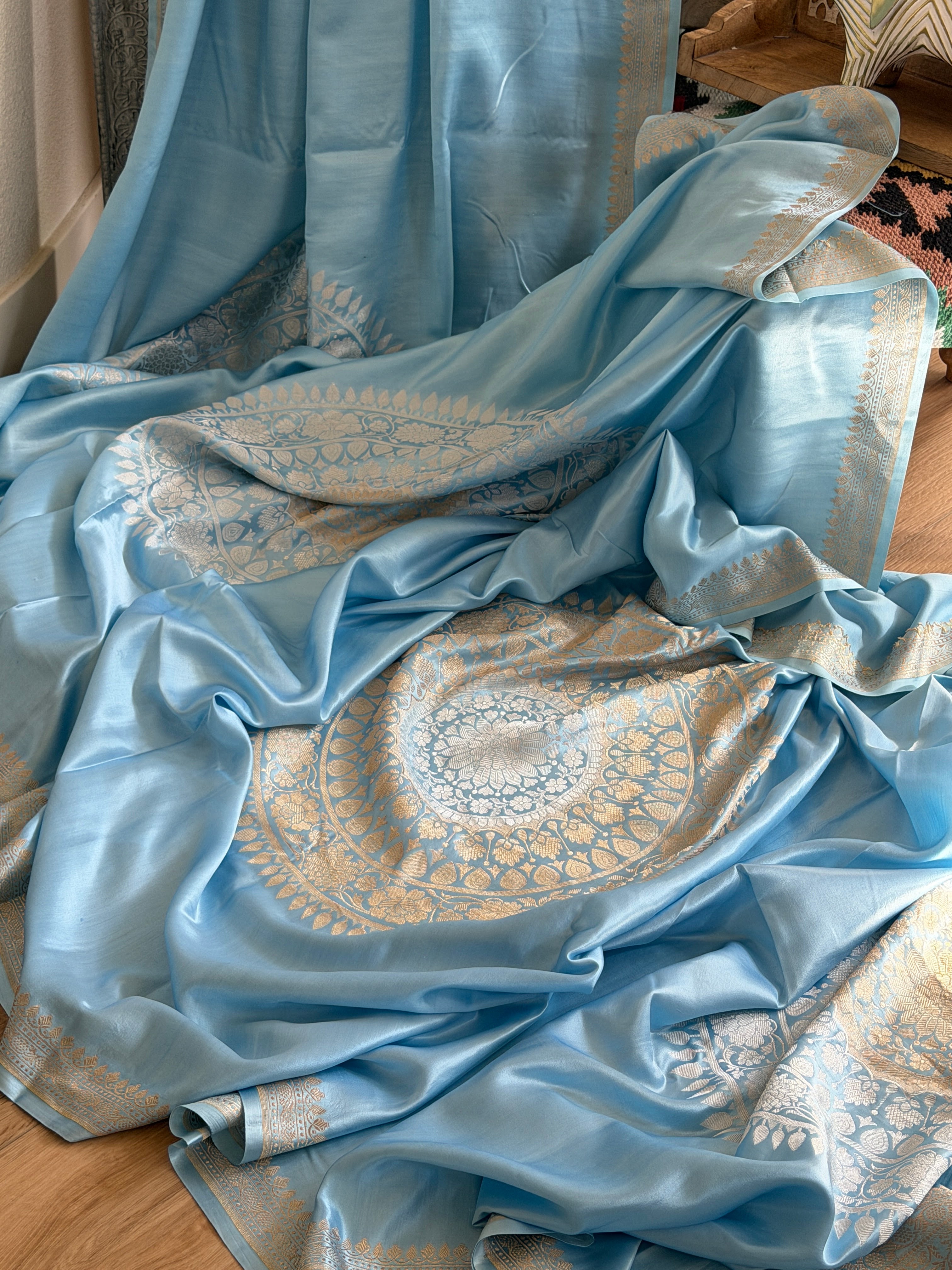 Banarasi Mashru Pure Silk Sona Roopa Saree