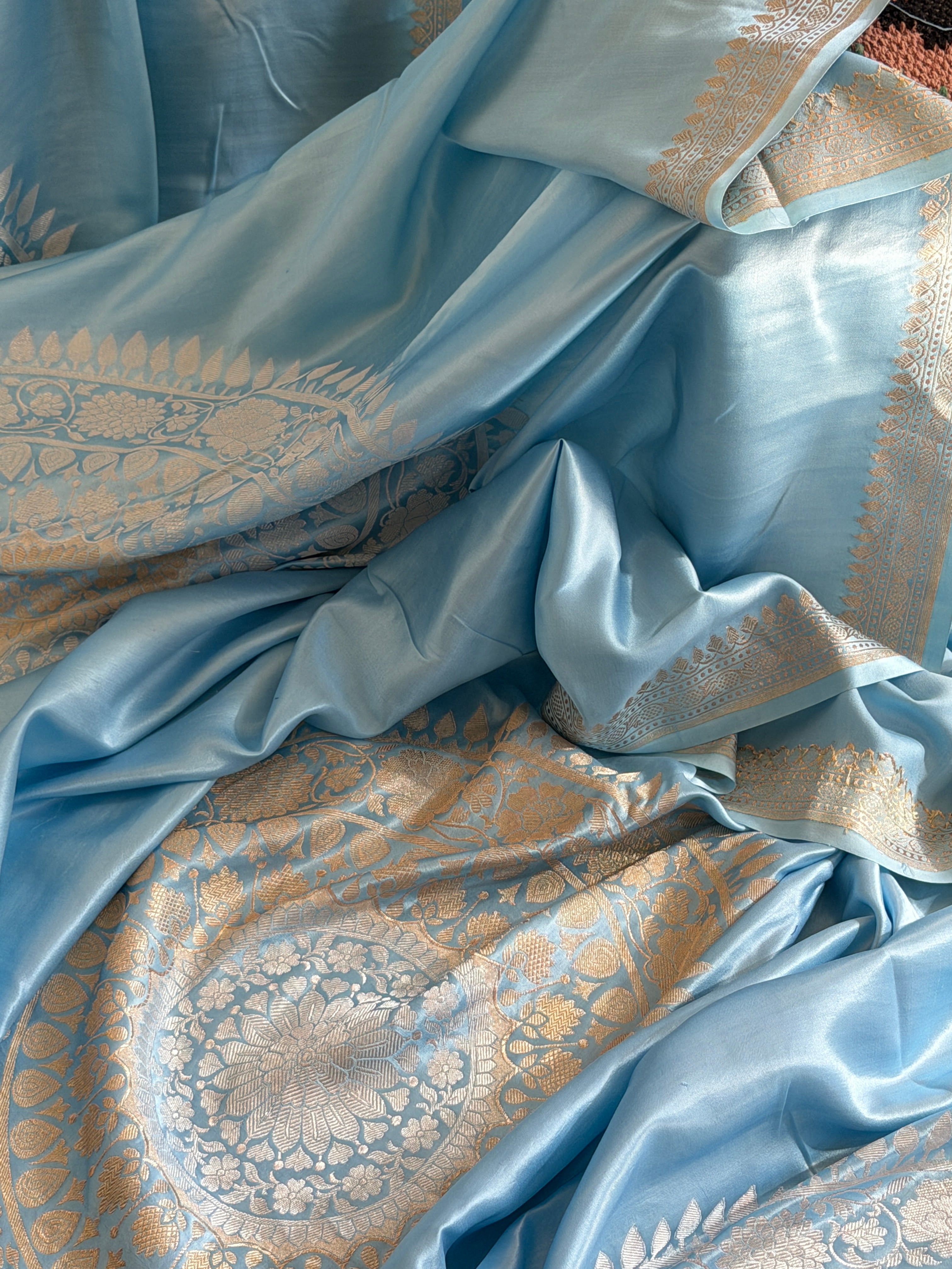 Banarasi Mashru Pure Silk Sona Roopa Saree