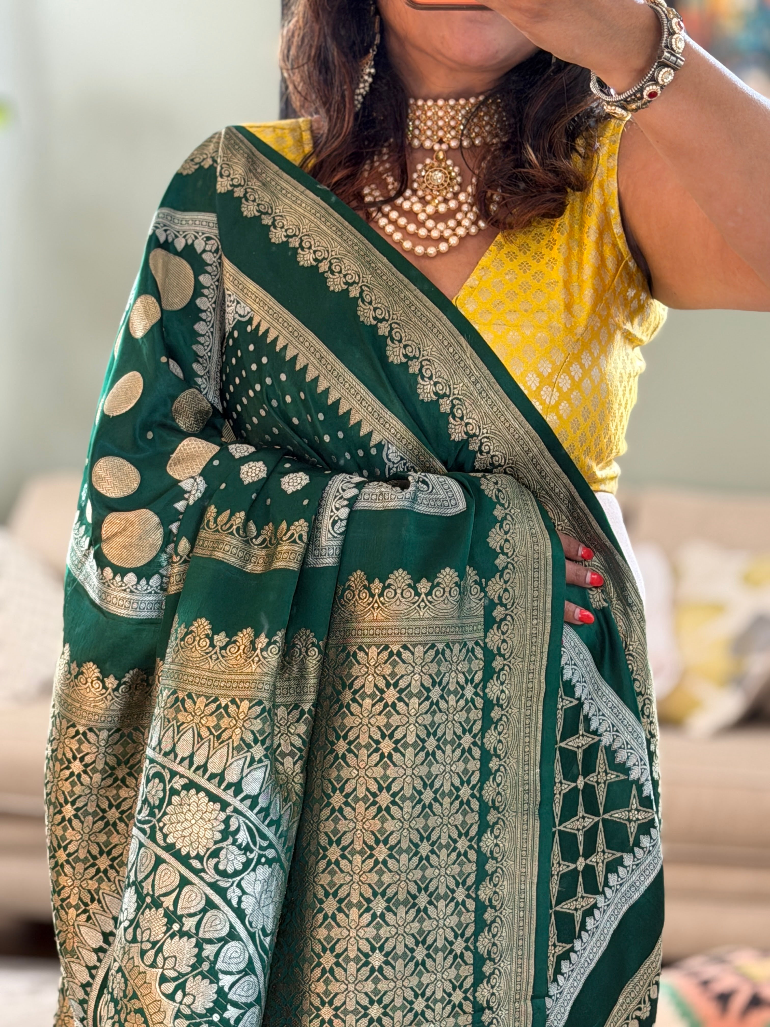 Banarasi Mashru Pure Silk Saree