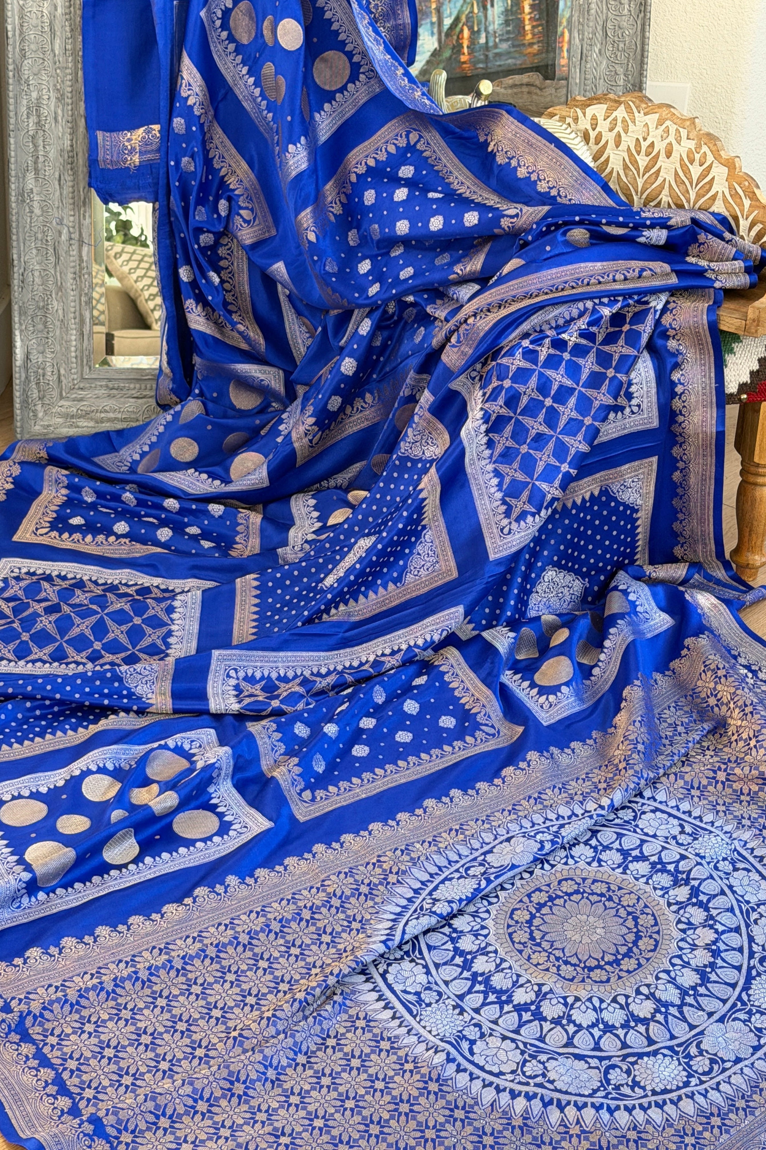 Banarasi Mashru Pure Silk Saree