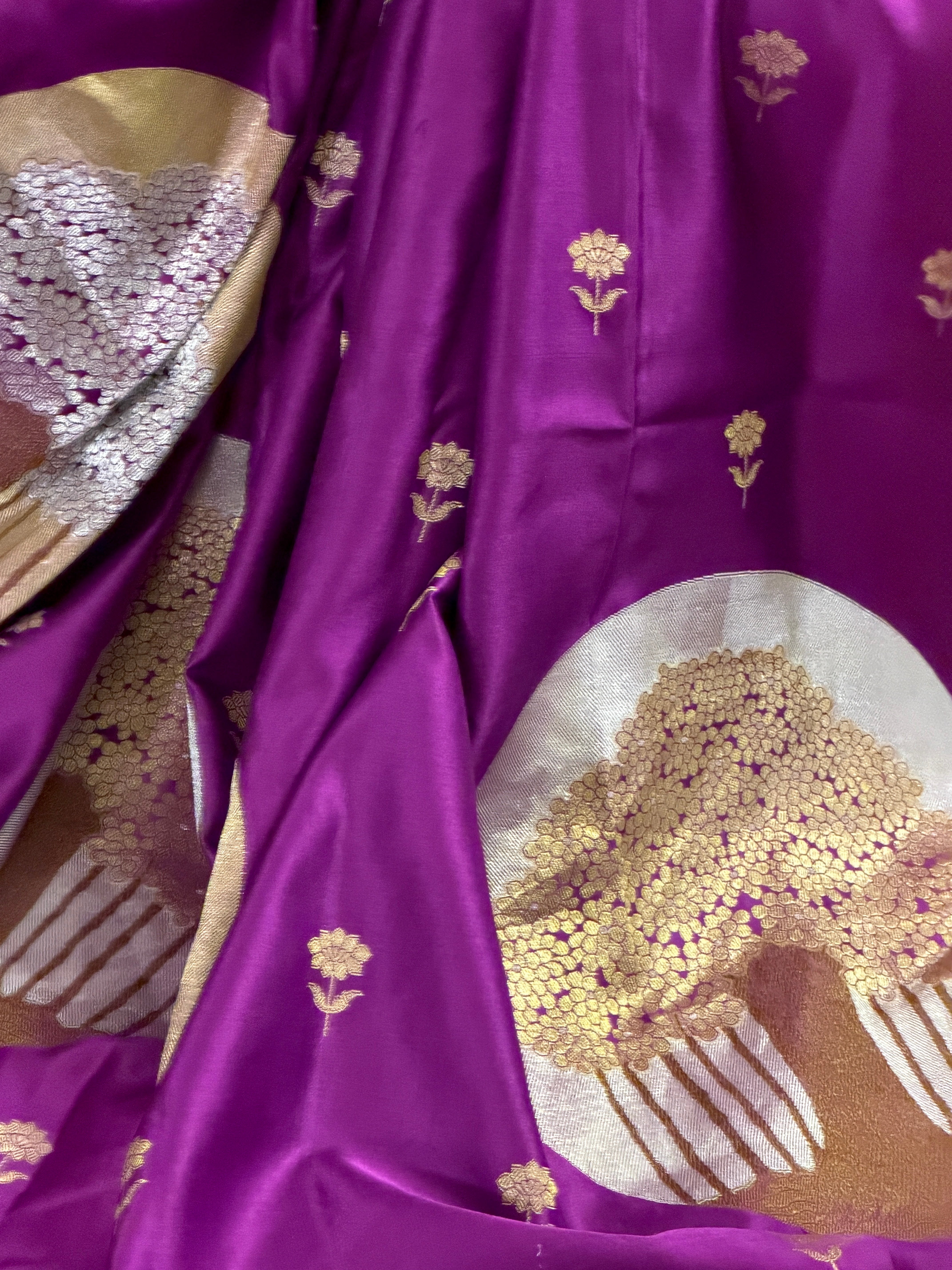 Banarasi Mashru Pure Silk Sona Roopa Saree
