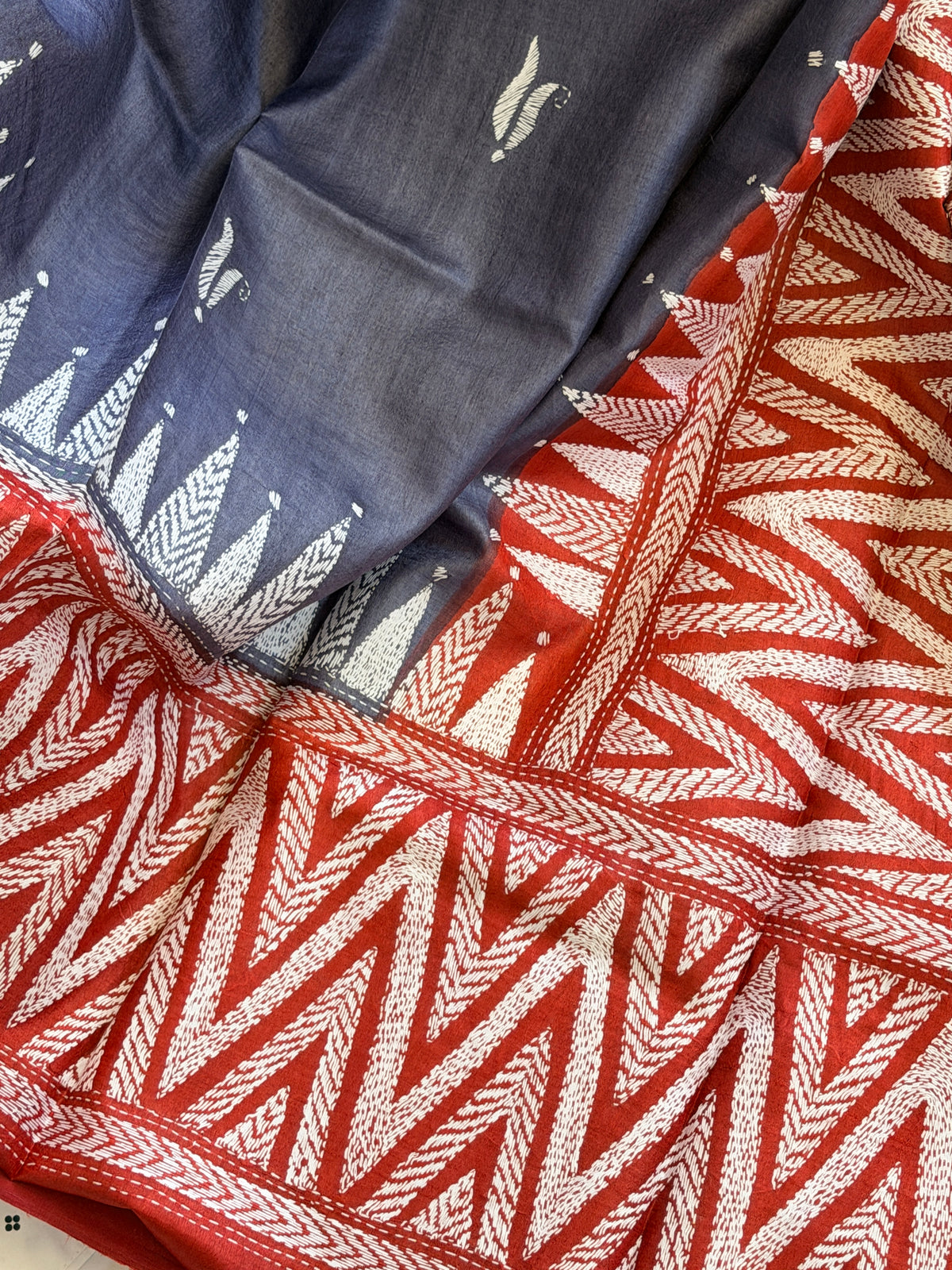 Kantha Stitch Saree