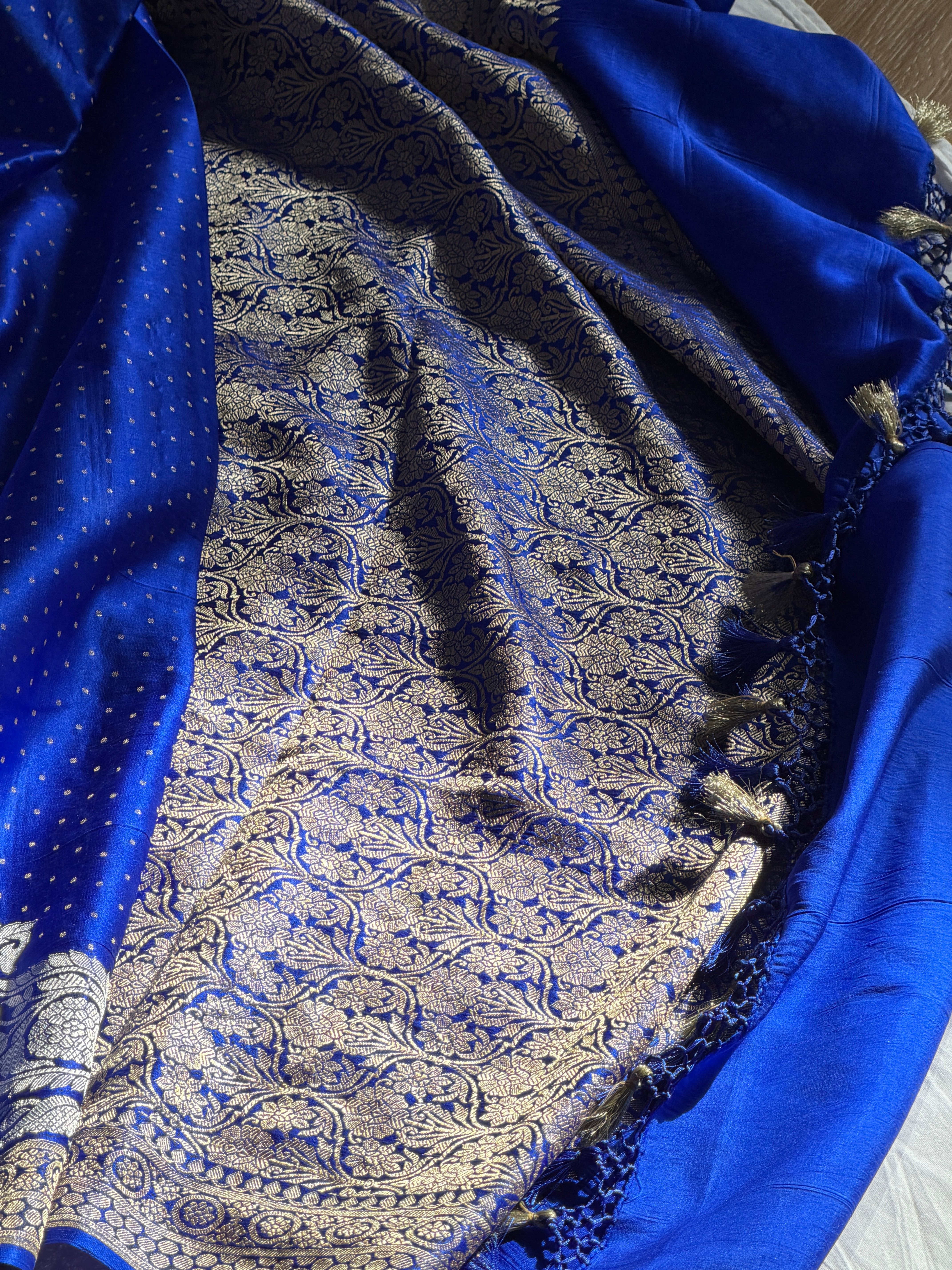 Banarasi Mashru Pure Silk Sona Roopa Saree