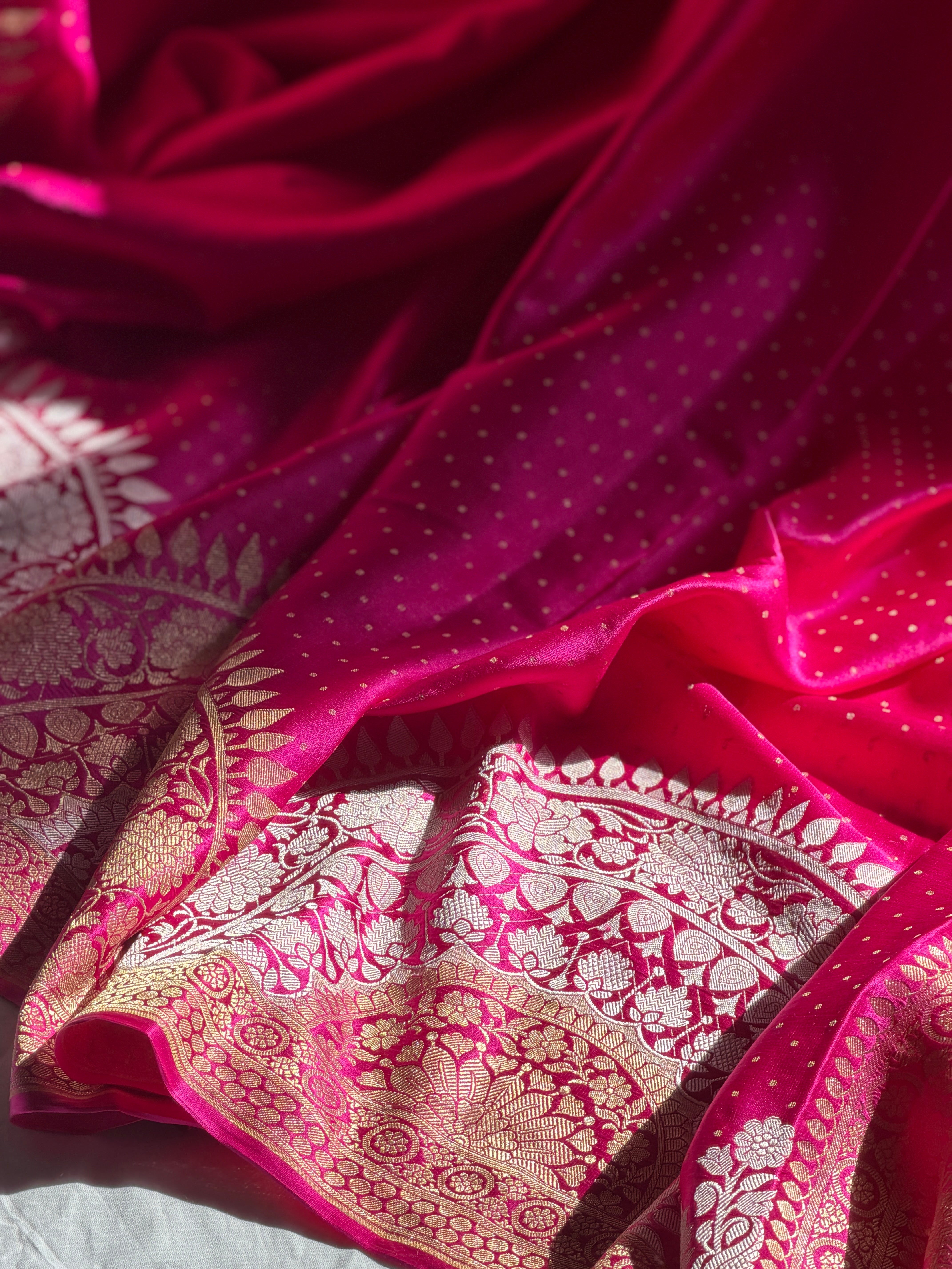 Banarasi Mashru Pure Silk Sona Roopa Saree