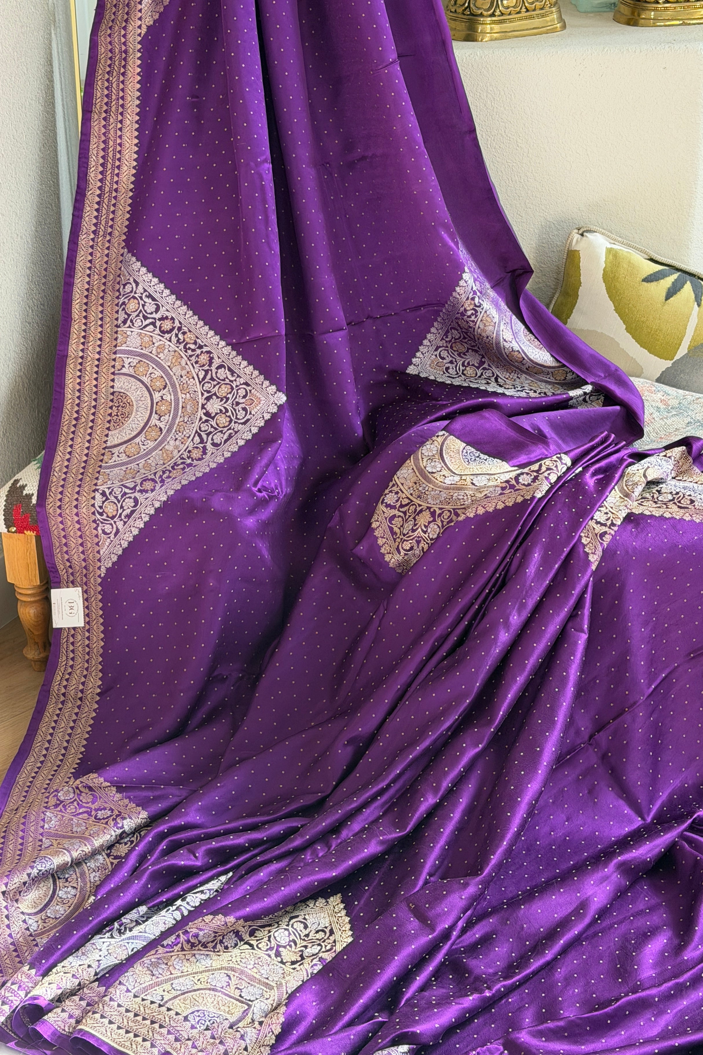 Banarasi Mashru Pure Silk Sona Roopa Saree