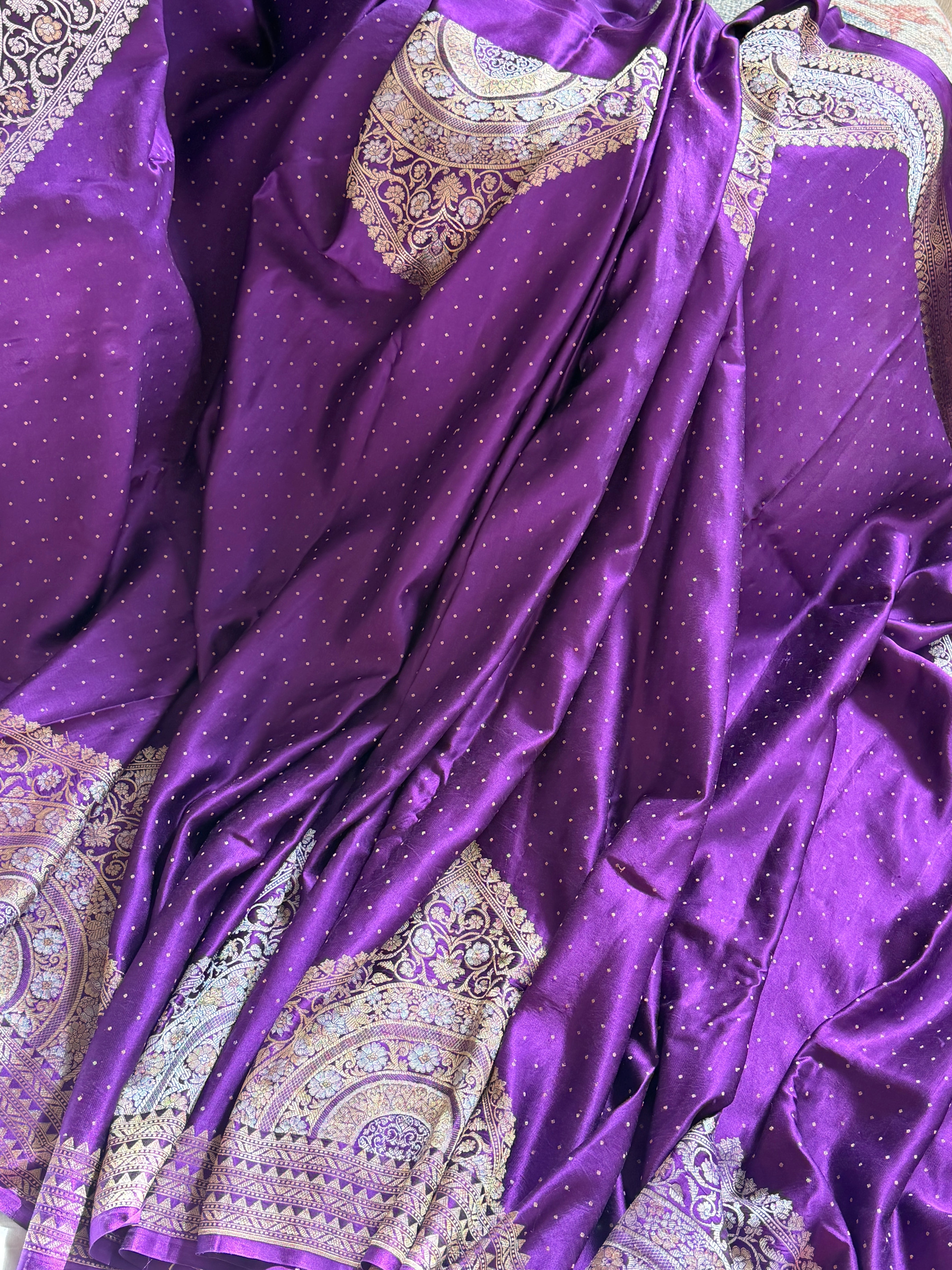 Banarasi Mashru Pure Silk Sona Roopa Saree