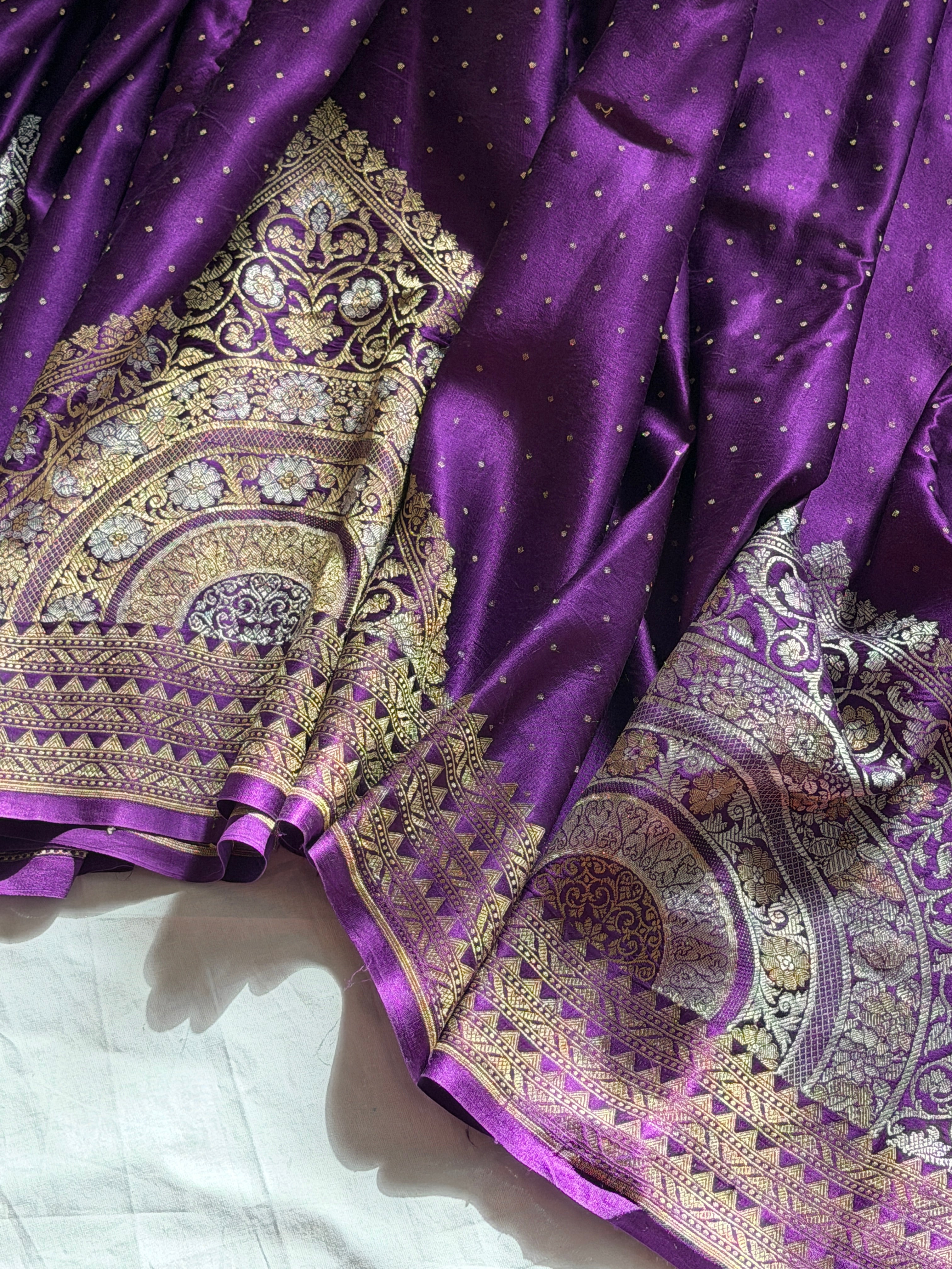 Banarasi Mashru Pure Silk Sona Roopa Saree