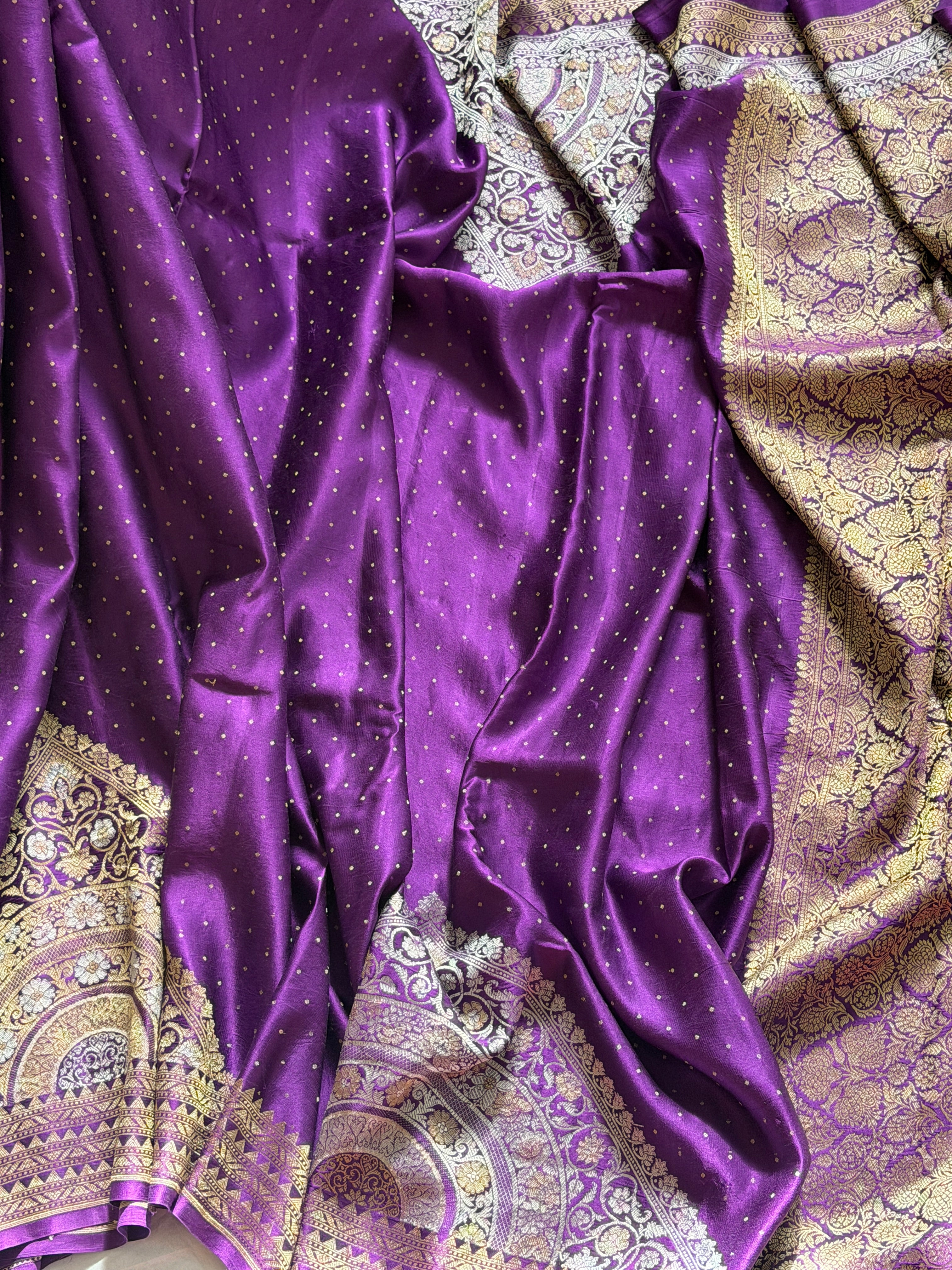Banarasi Mashru Pure Silk Sona Roopa Saree