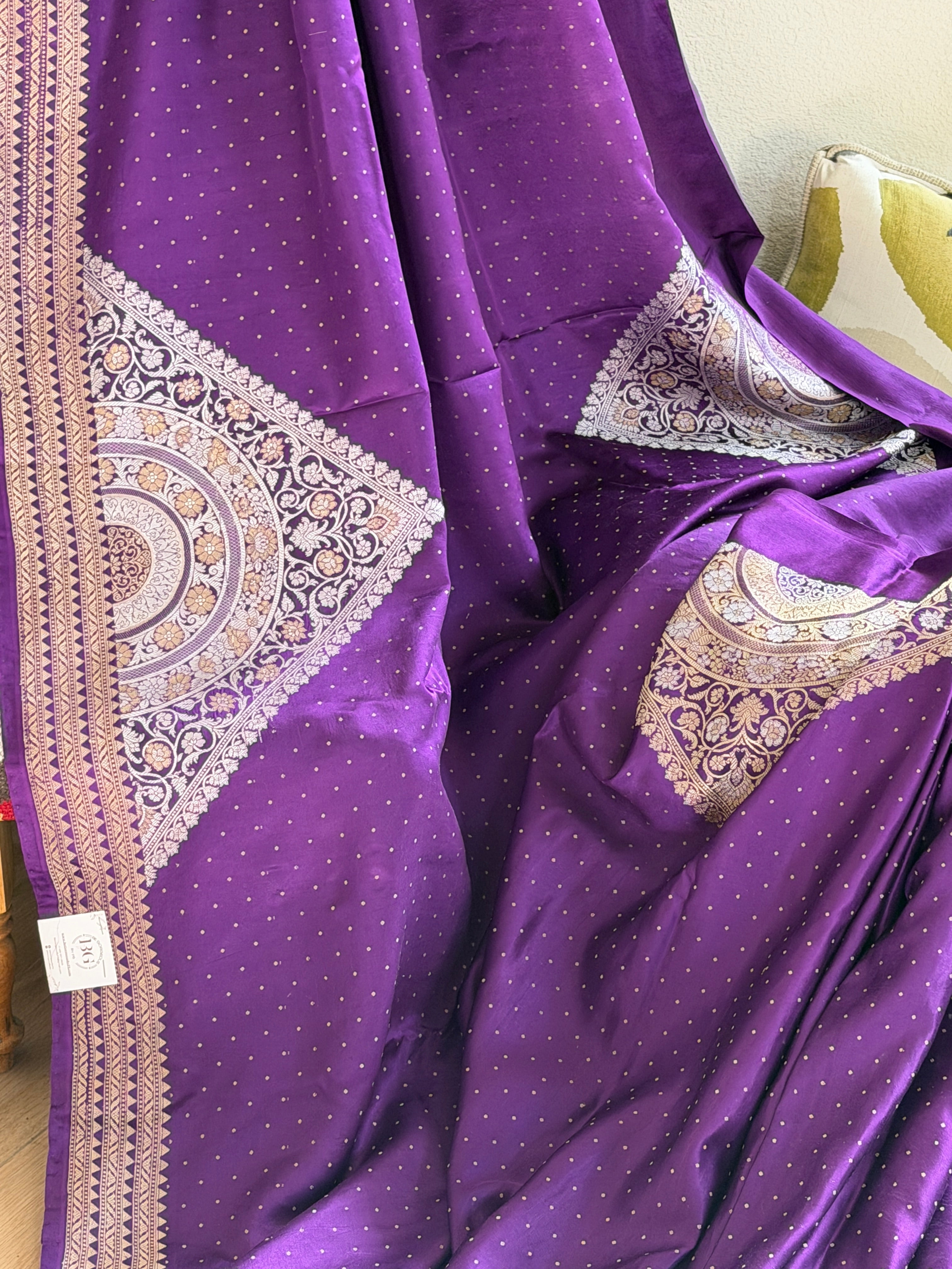 Banarasi Mashru Pure Silk Sona Roopa Saree