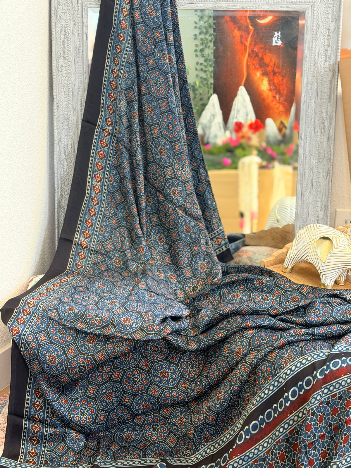 Modal Ajrak Saree