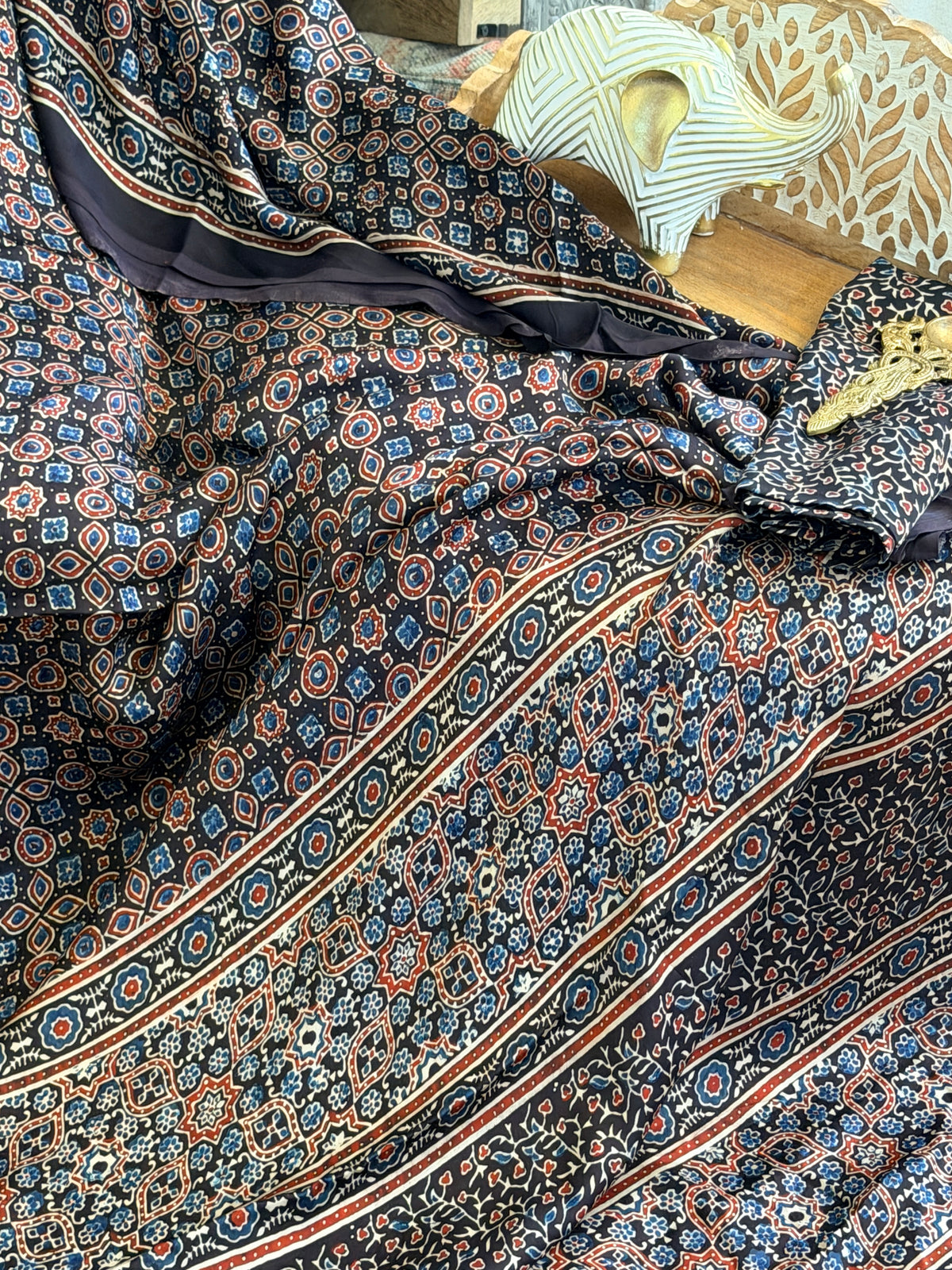 Modal Ajrak Saree