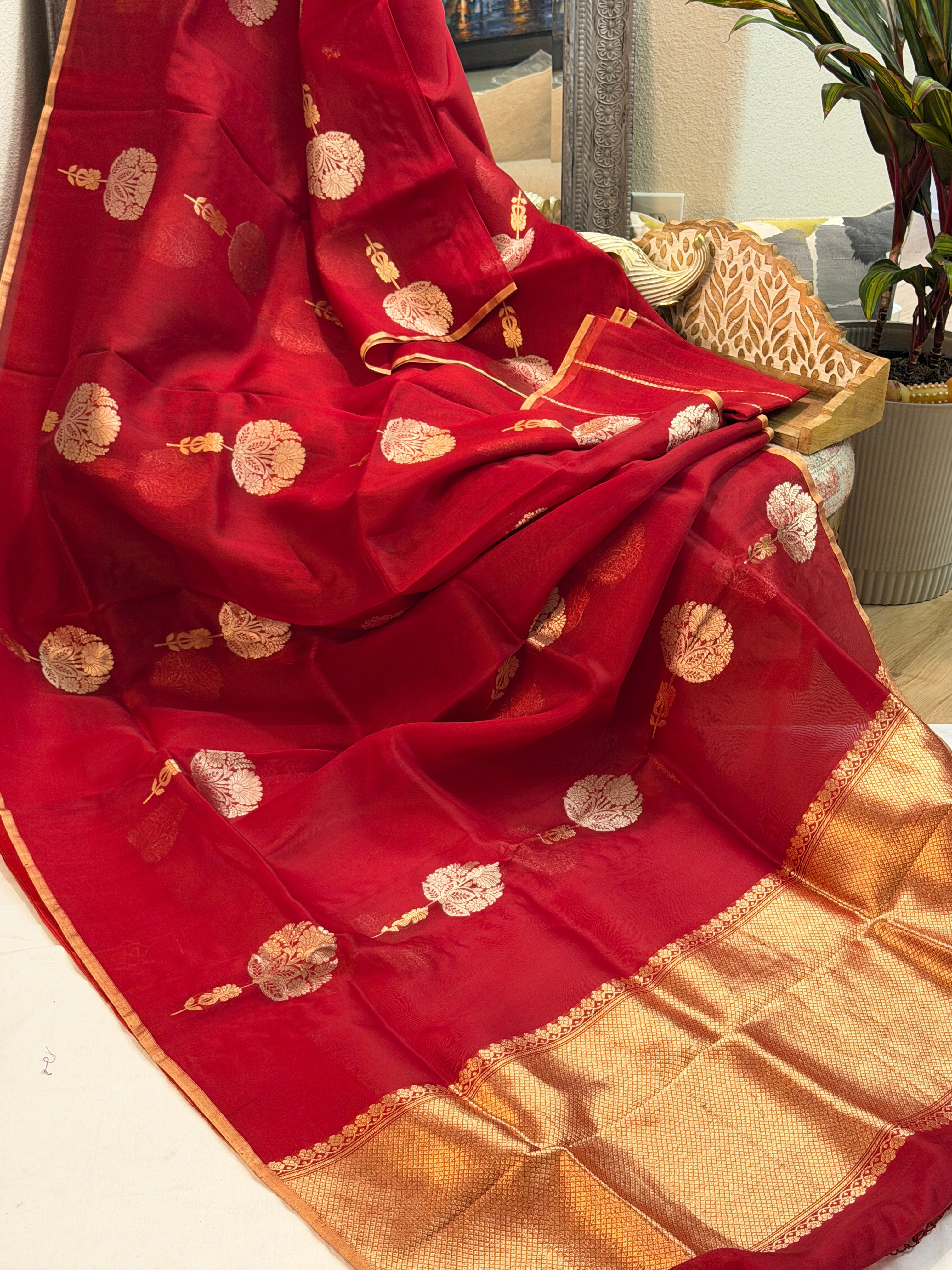 Banarasi Kora Organza Silk Saree