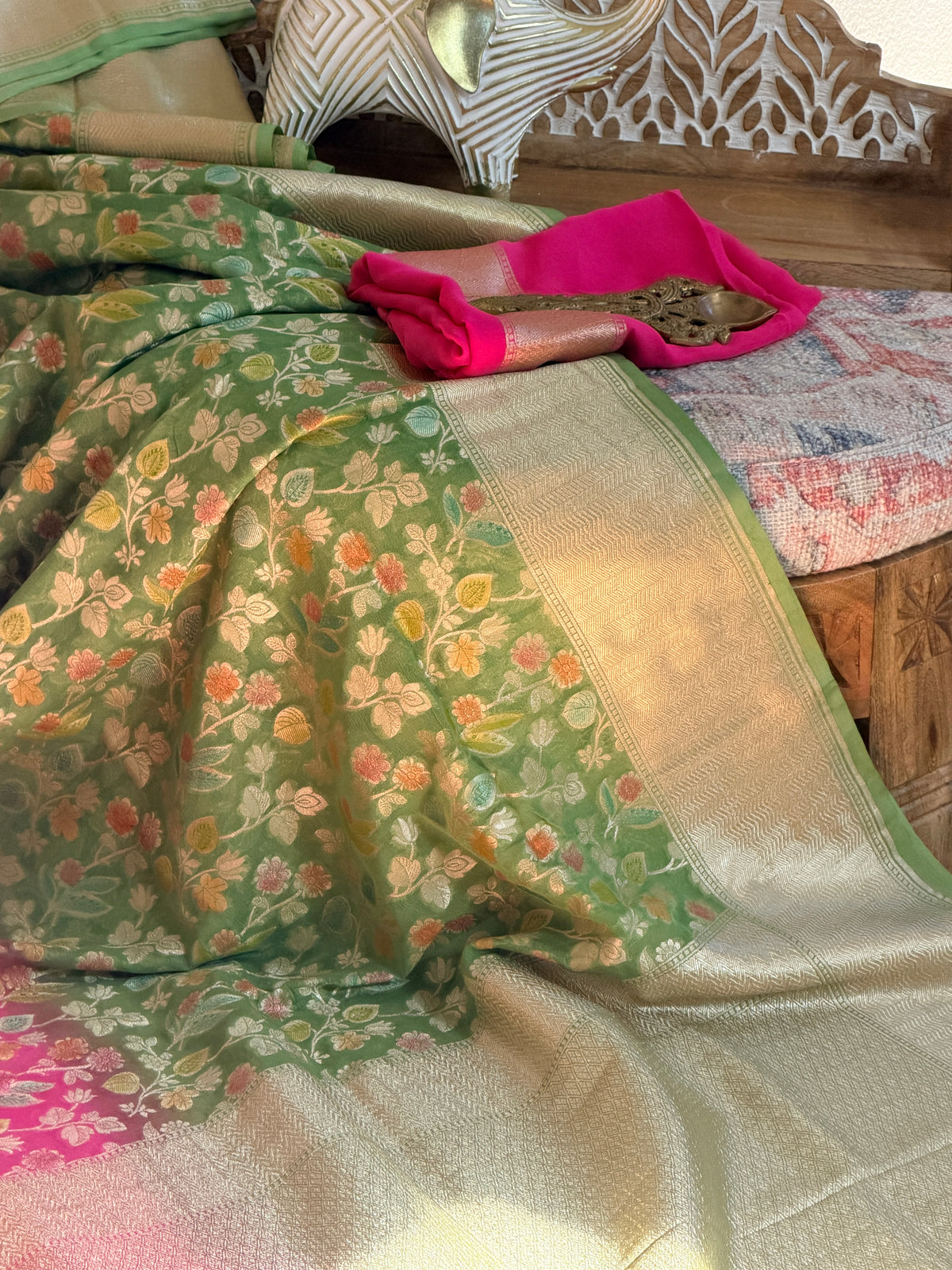 Khaddi Georgette Banarasi Saree