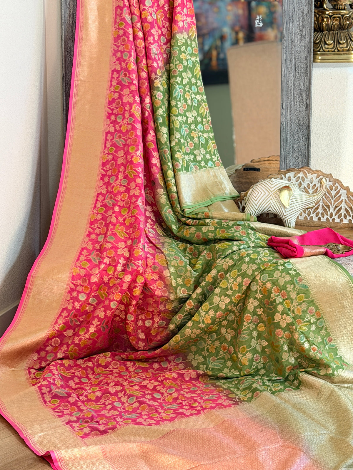 Khaddi Georgette Banarasi Saree