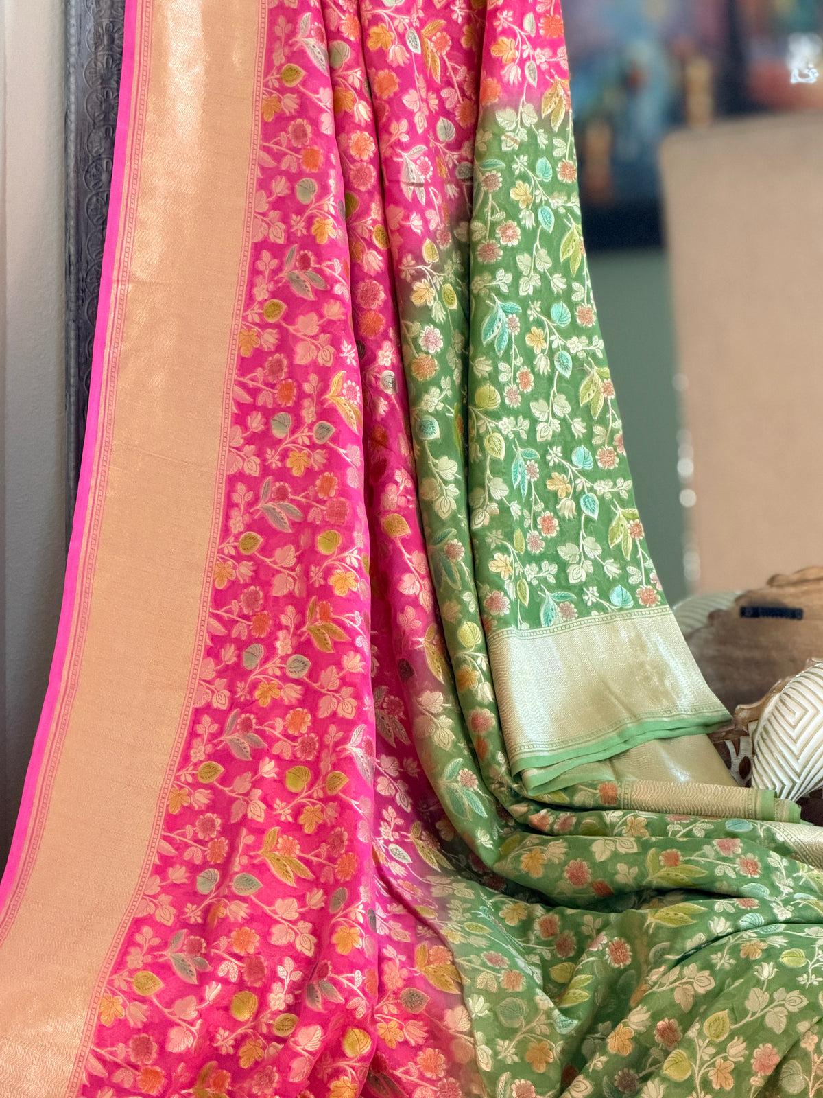 Khaddi Georgette Banarasi Saree