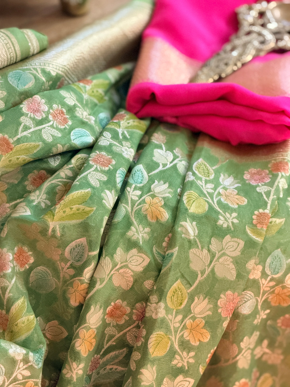 Khaddi Georgette Banarasi Saree
