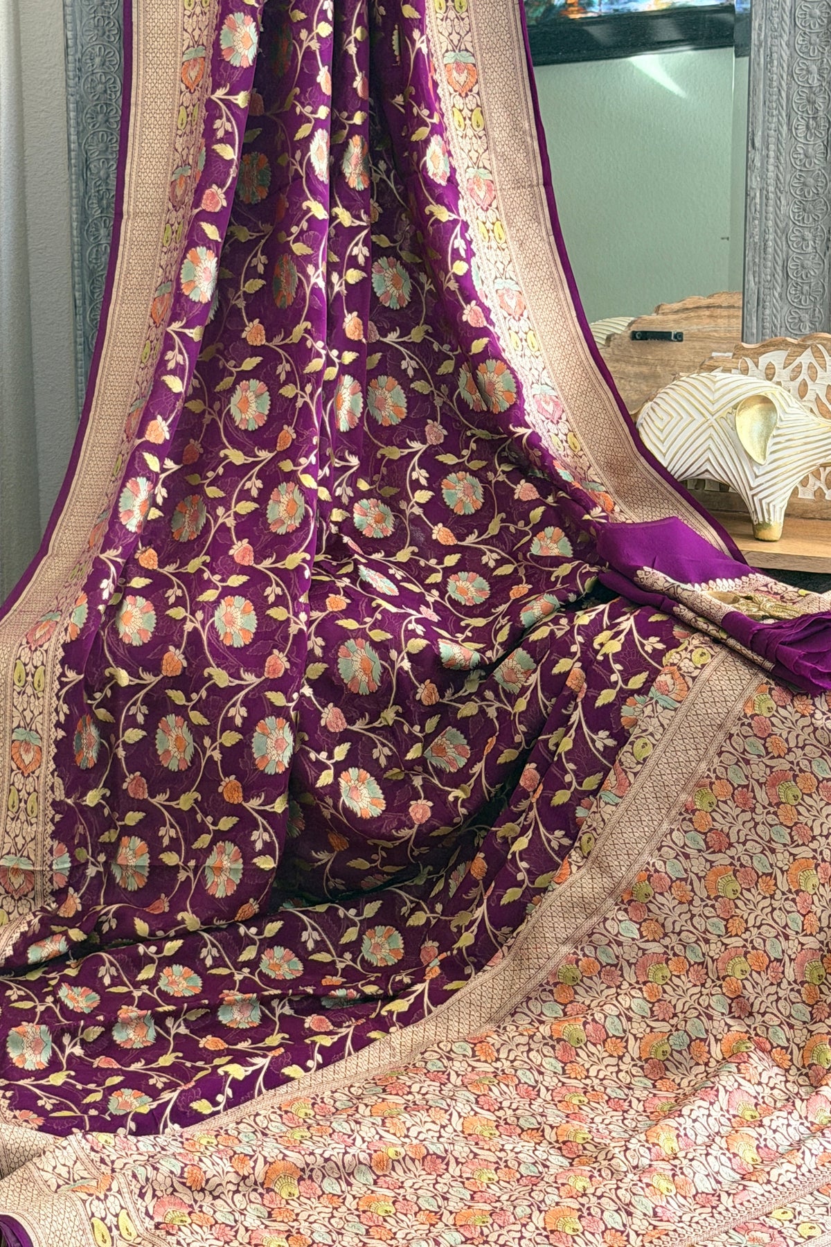 Khaddi Georgette Banarasi Saree