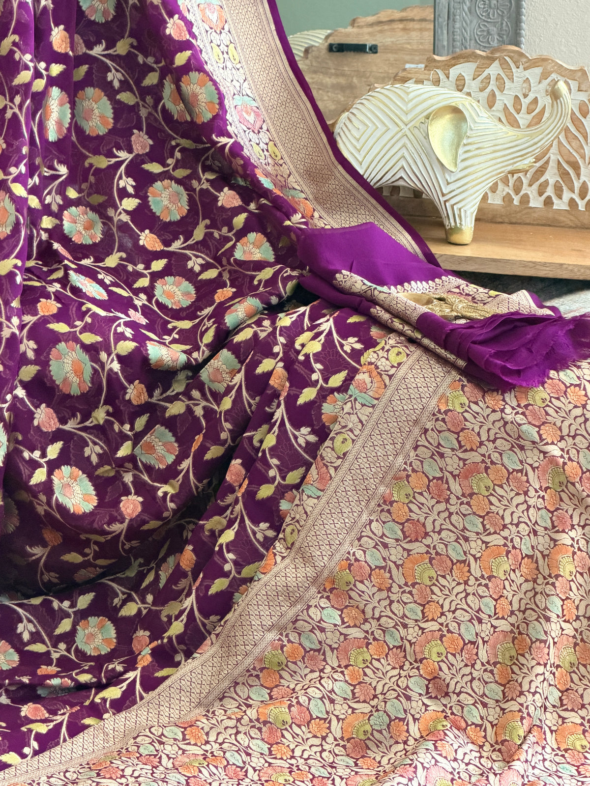 Khaddi Georgette Banarasi Saree