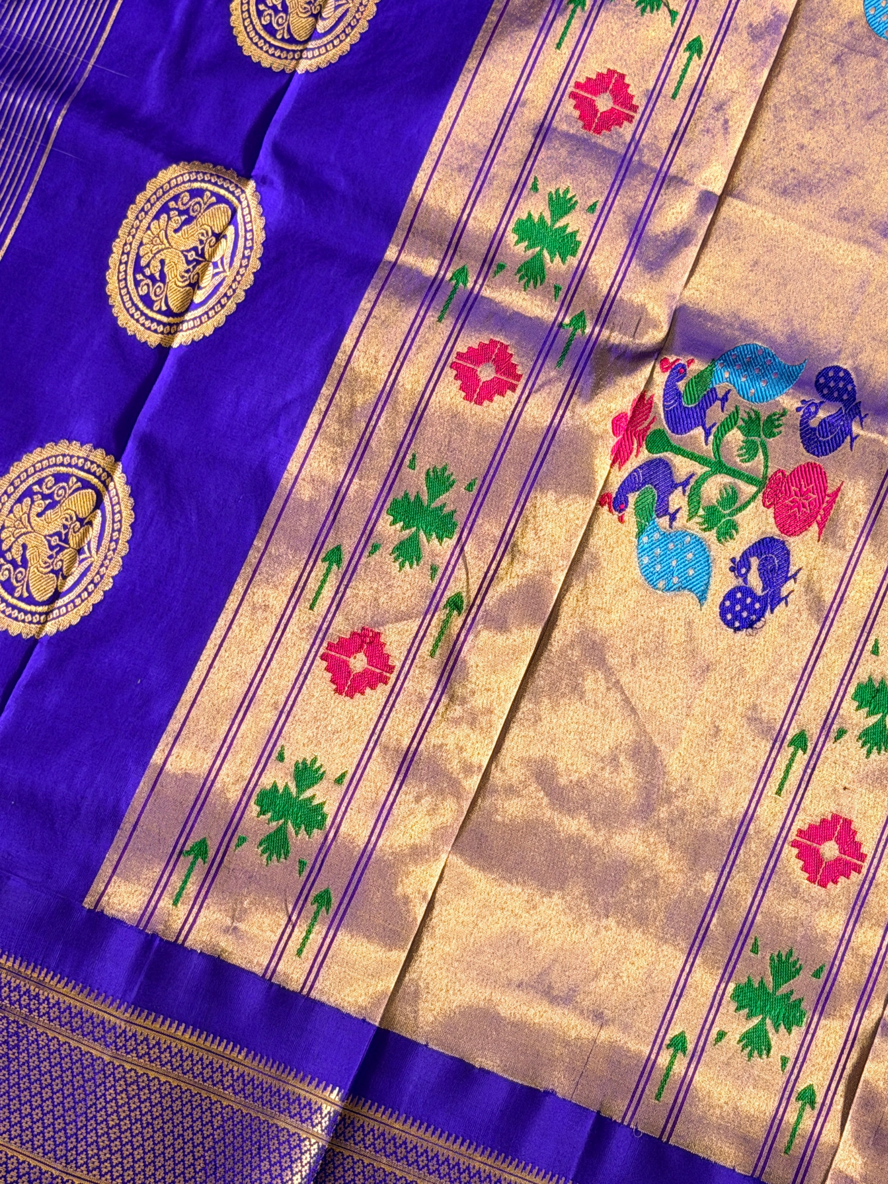 Paithani Pure silk handloom Maharani saree