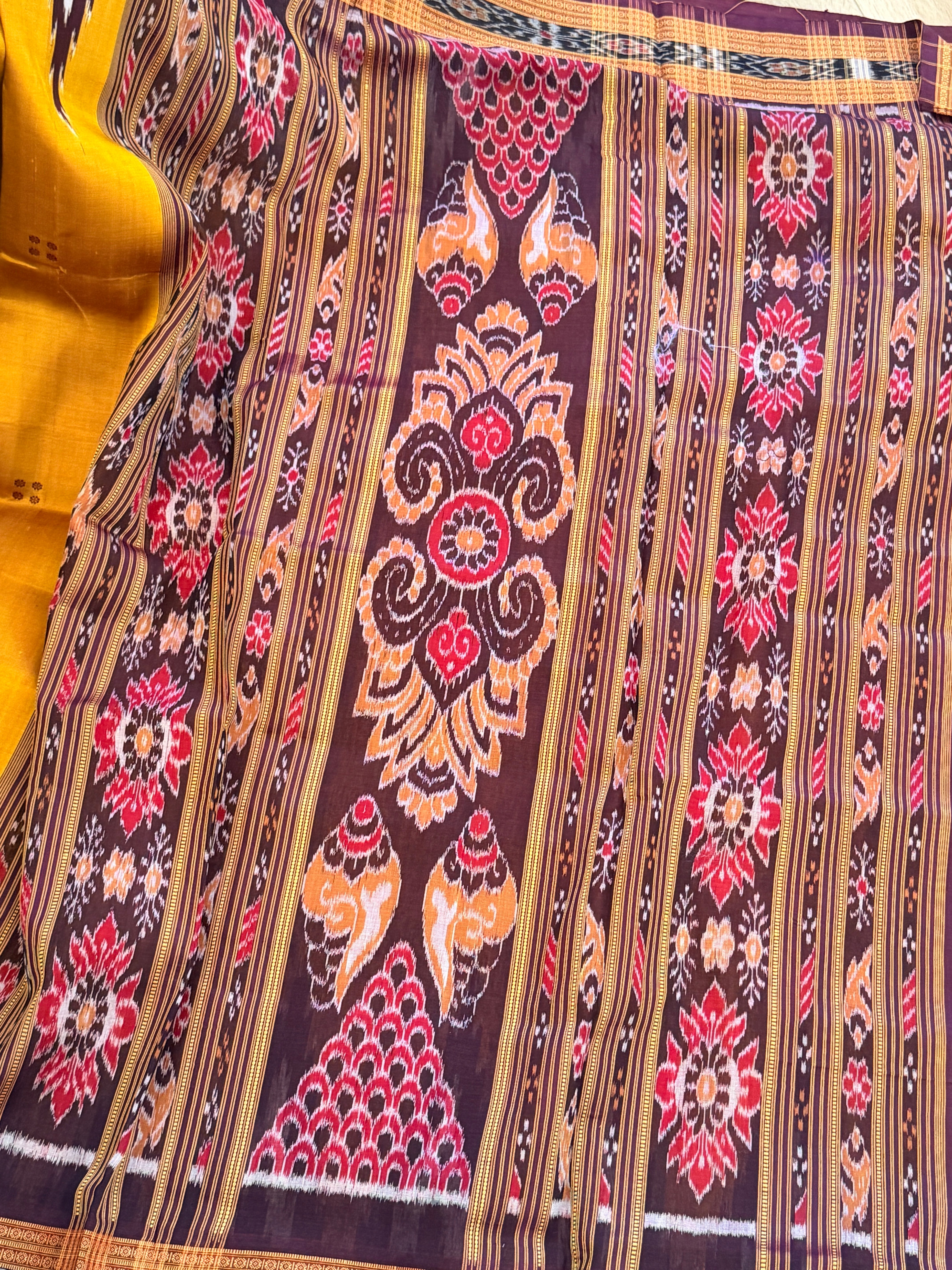 Big temple khandua odisha silk saree
