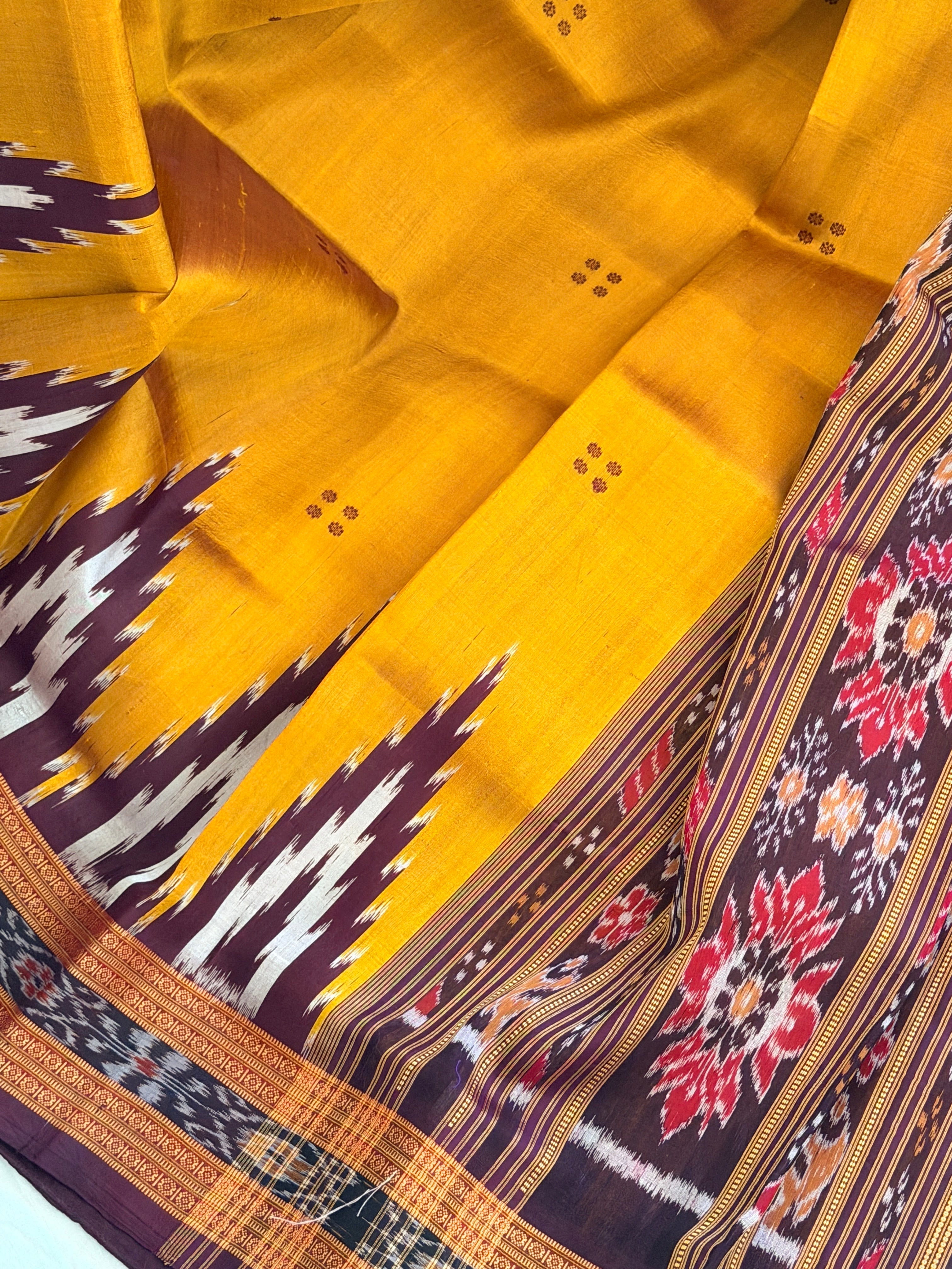 Big temple khandua odisha silk saree