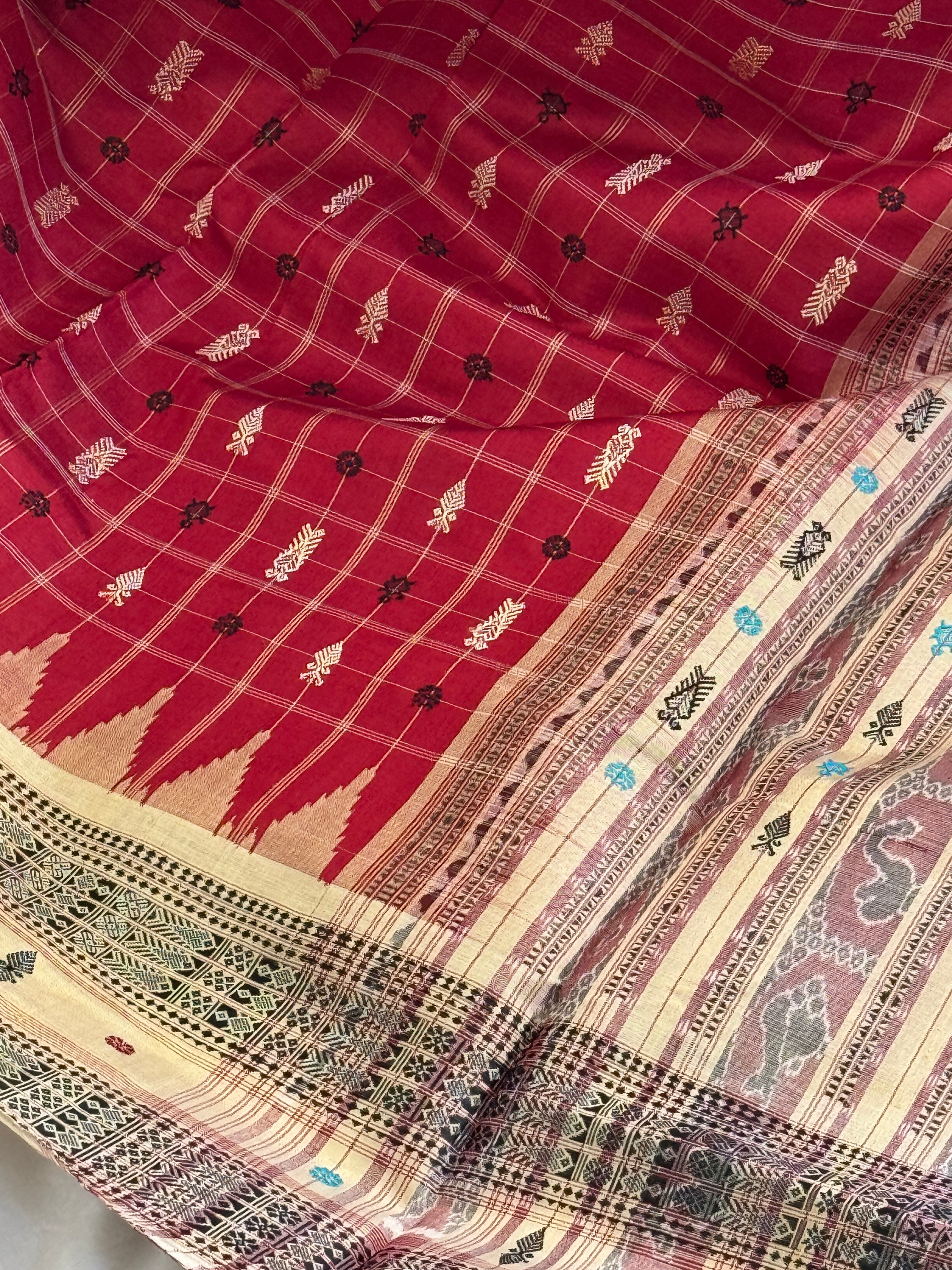 Odisha Hazar Butta Tussar Mulberry Silk Handloom Saree