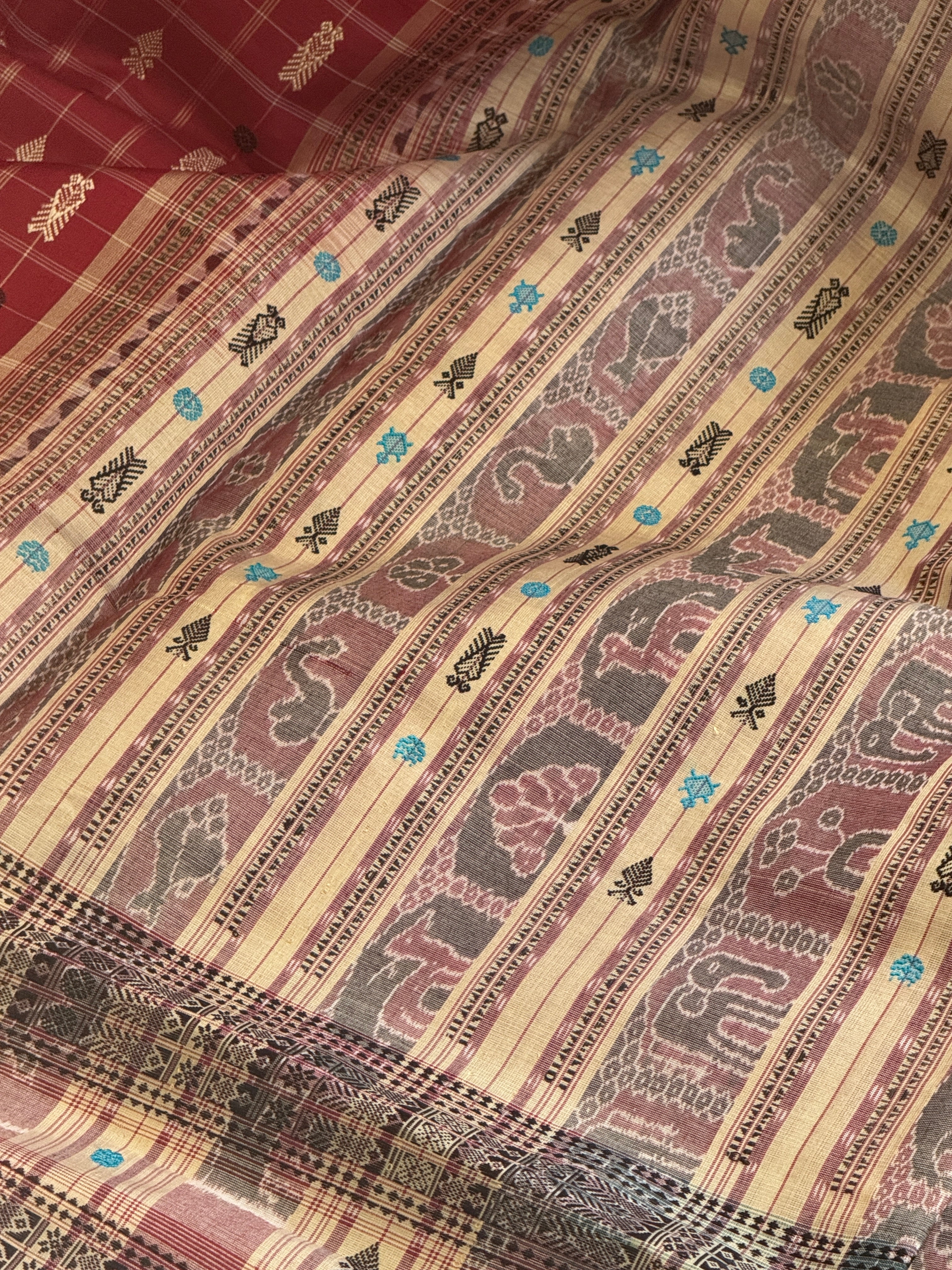 Odisha Hazar Butta Tussar Mulberry Silk Handloom Saree