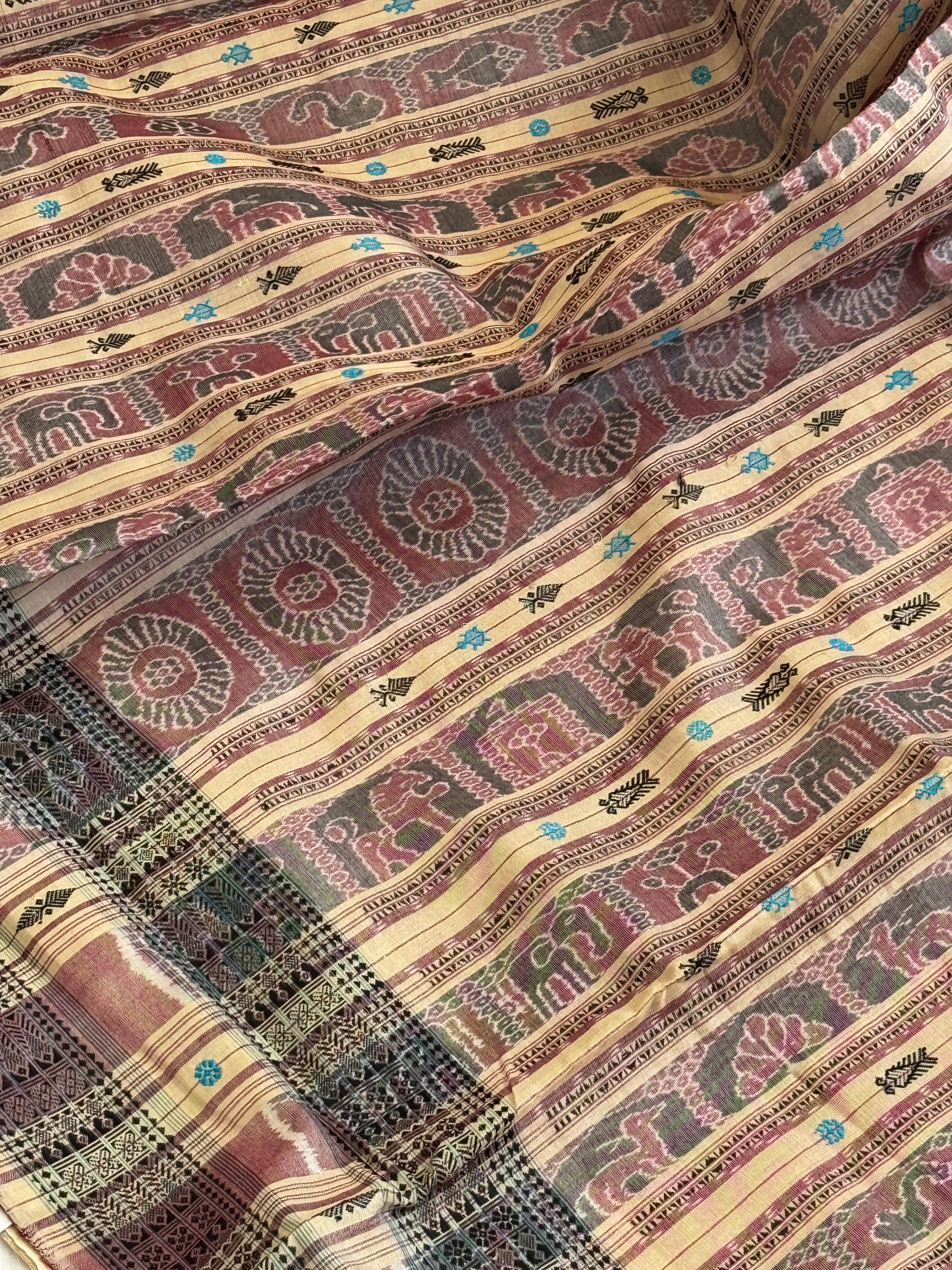 Odisha Hazar Butta Tussar Mulberry Silk Handloom Saree