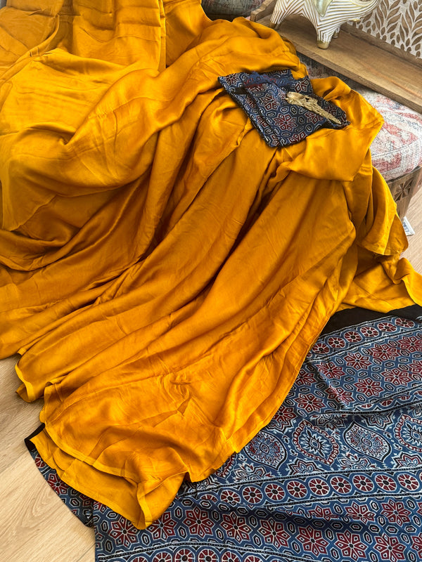 Ajrak Modal Silk Saree