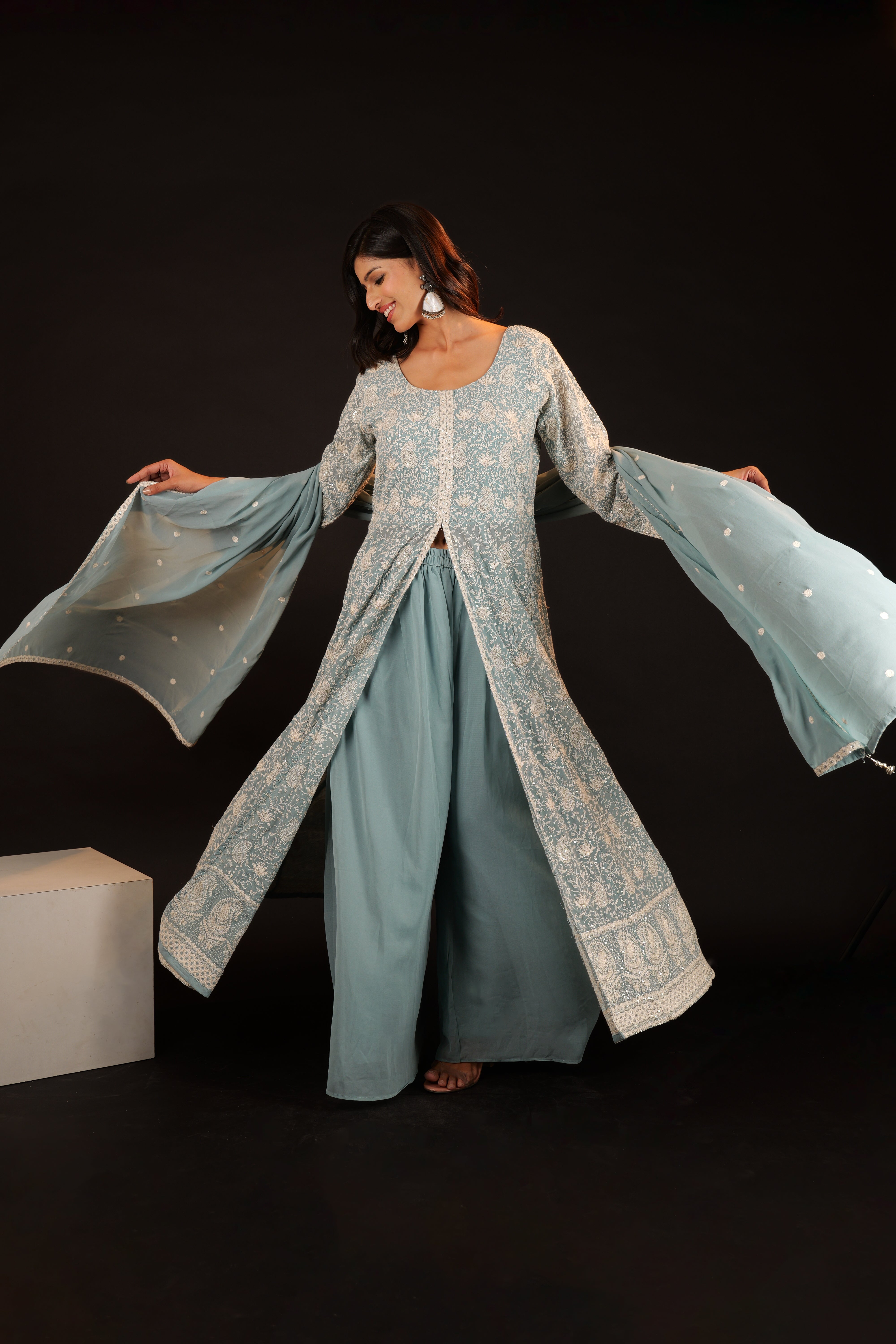 Anarkali Set - blue
