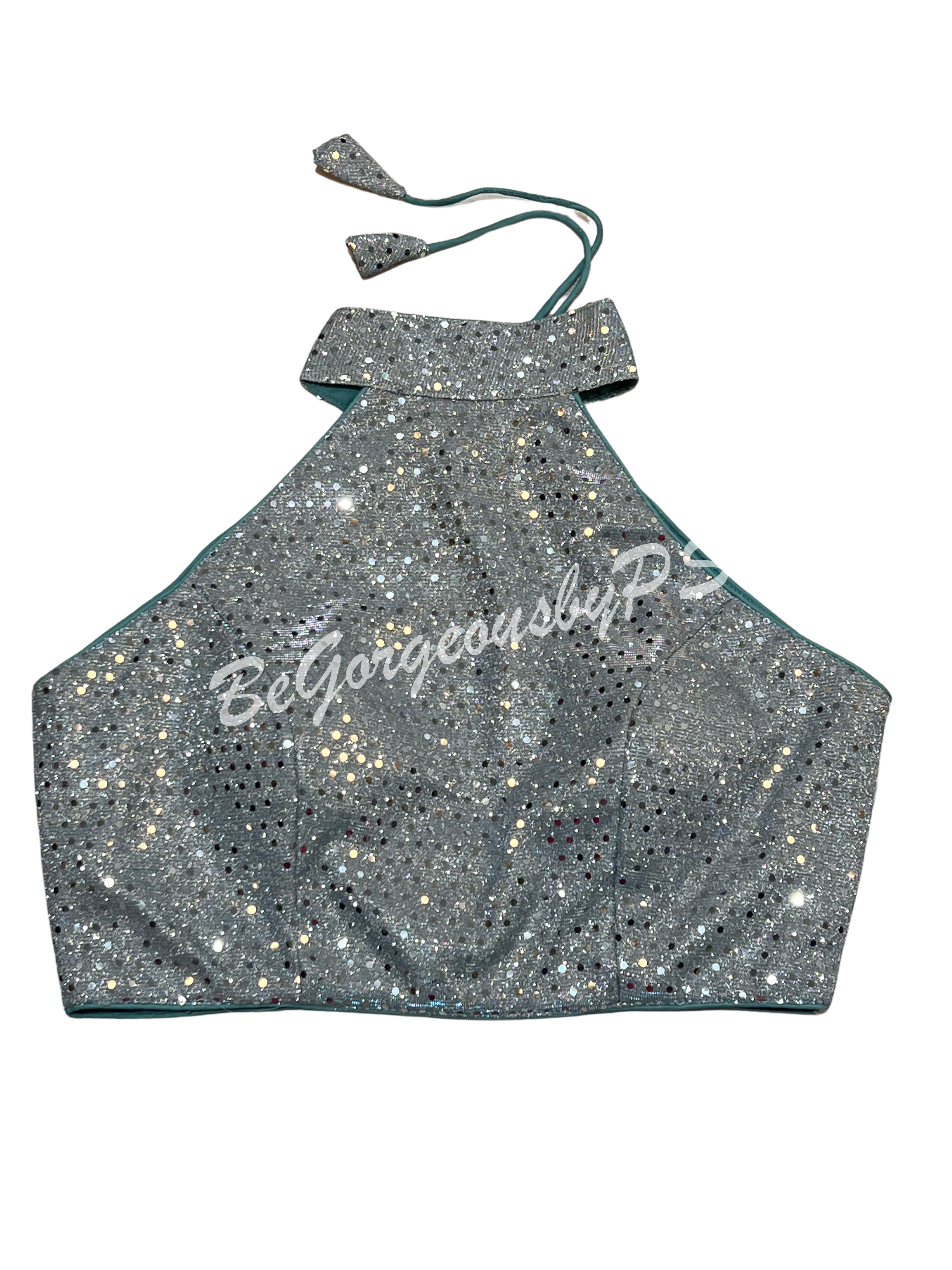 HALTER SEQUIN BLUE