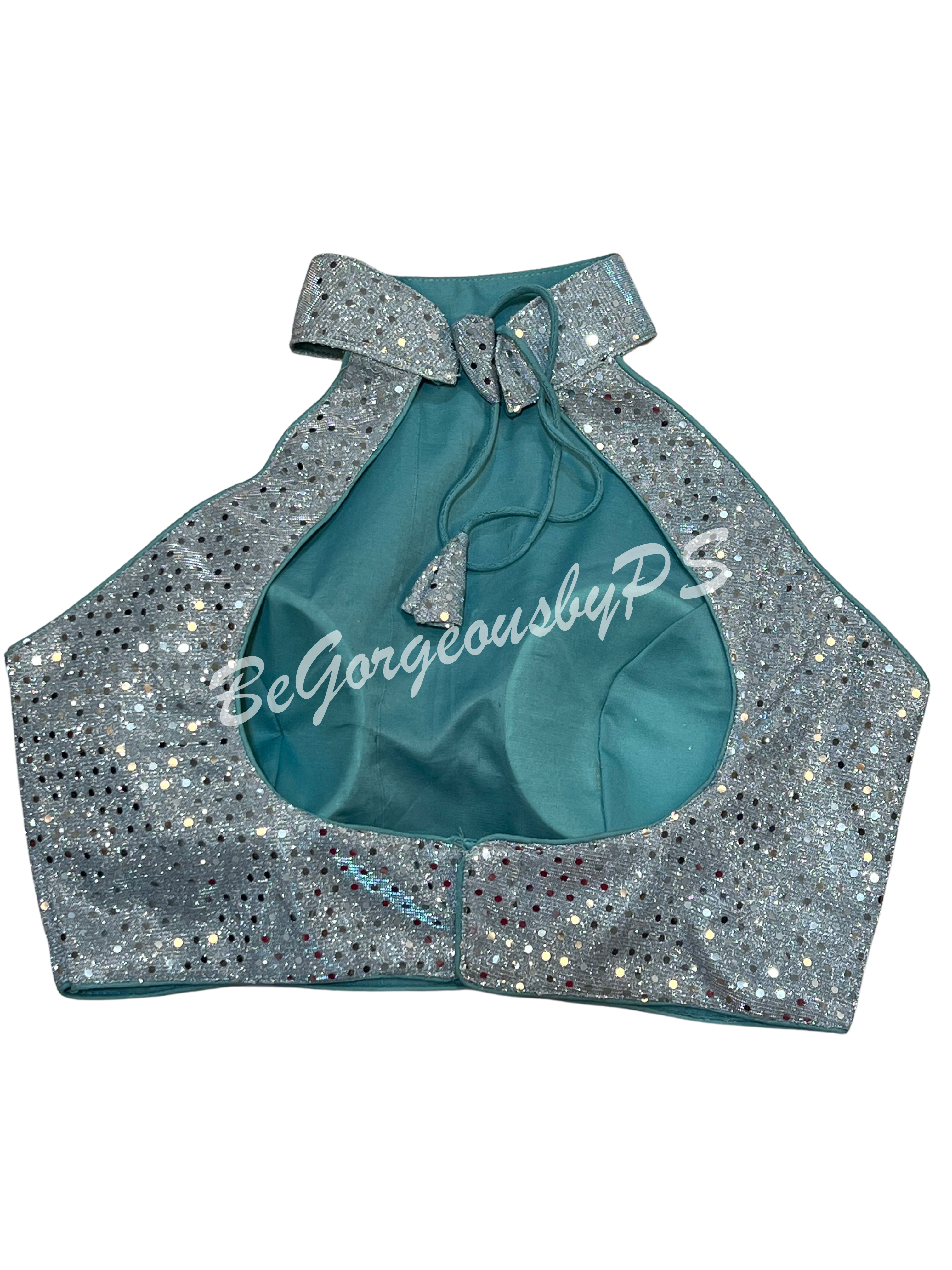 HALTER SEQUIN BLUE