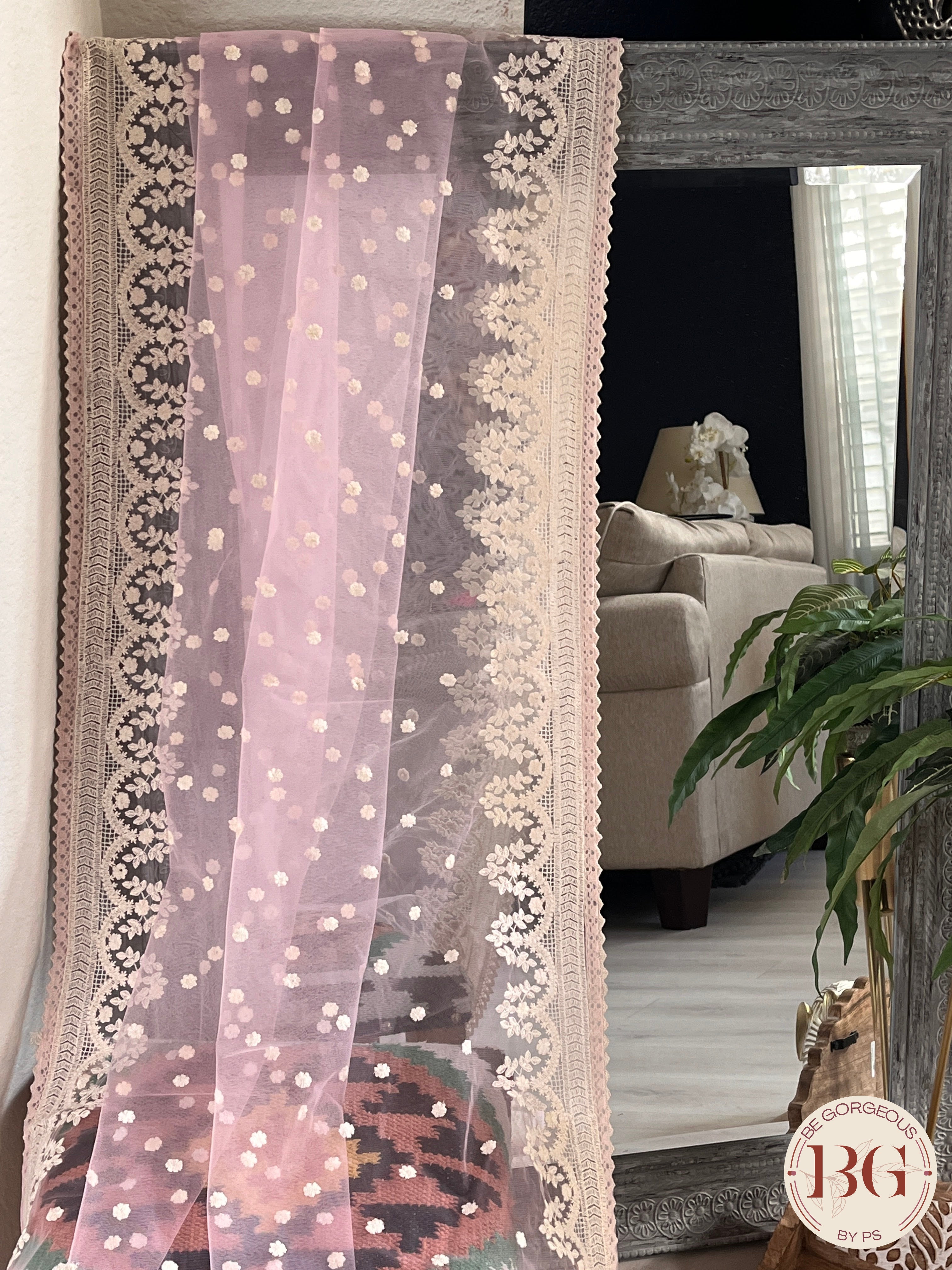 DUPATTA NET CHIKANKARI - 19