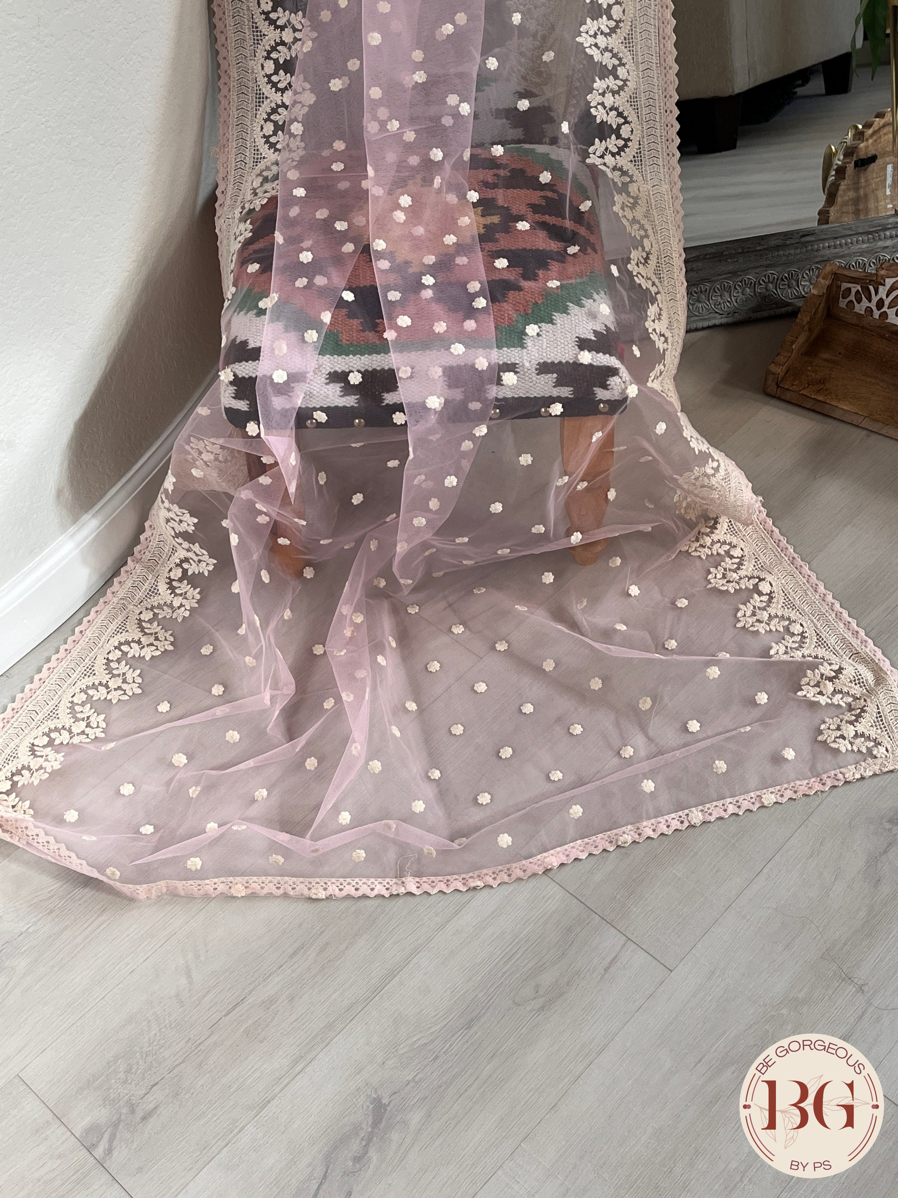 DUPATTA NET CHIKANKARI - 19