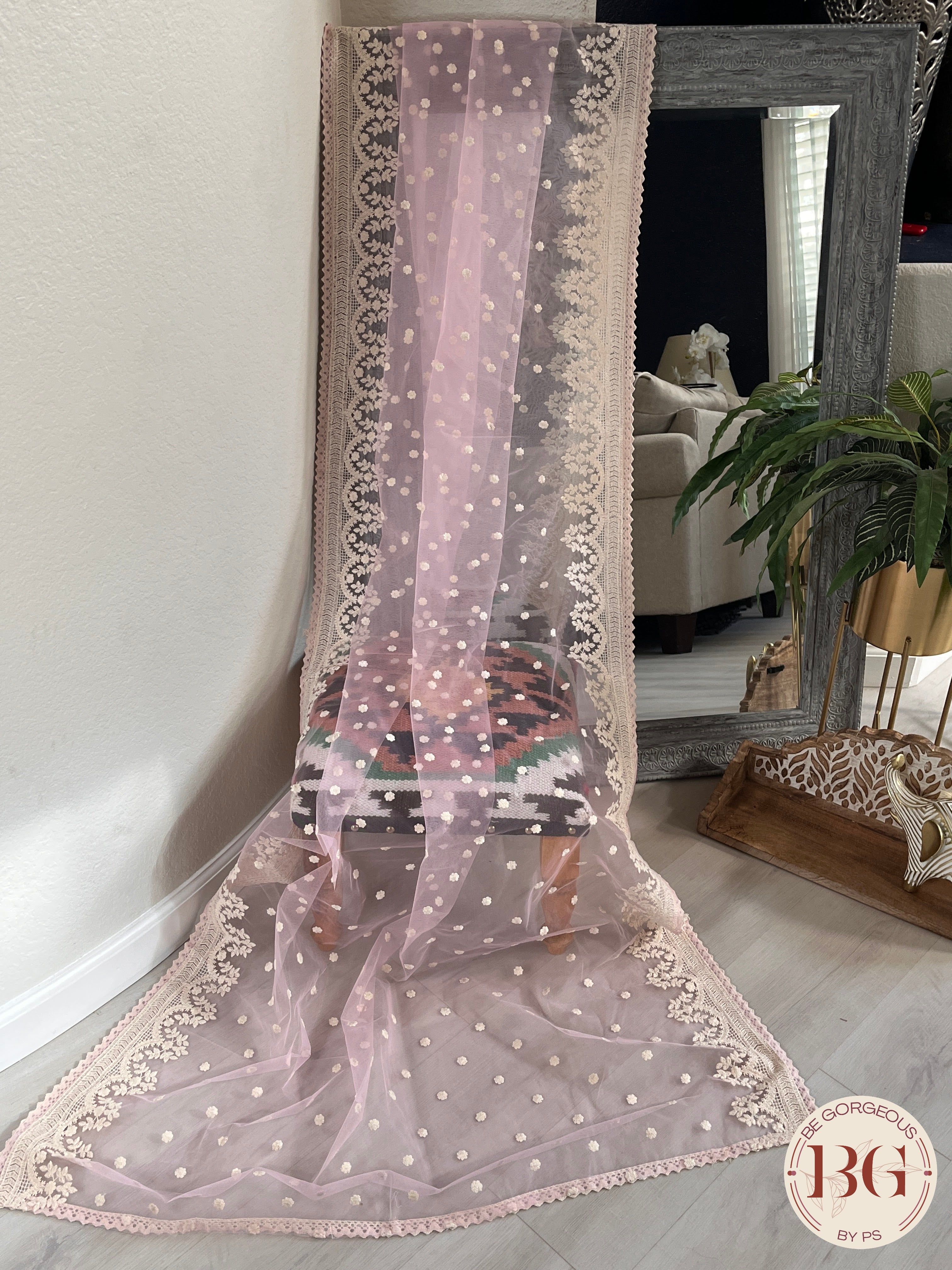 DUPATTA NET CHIKANKARI - 19