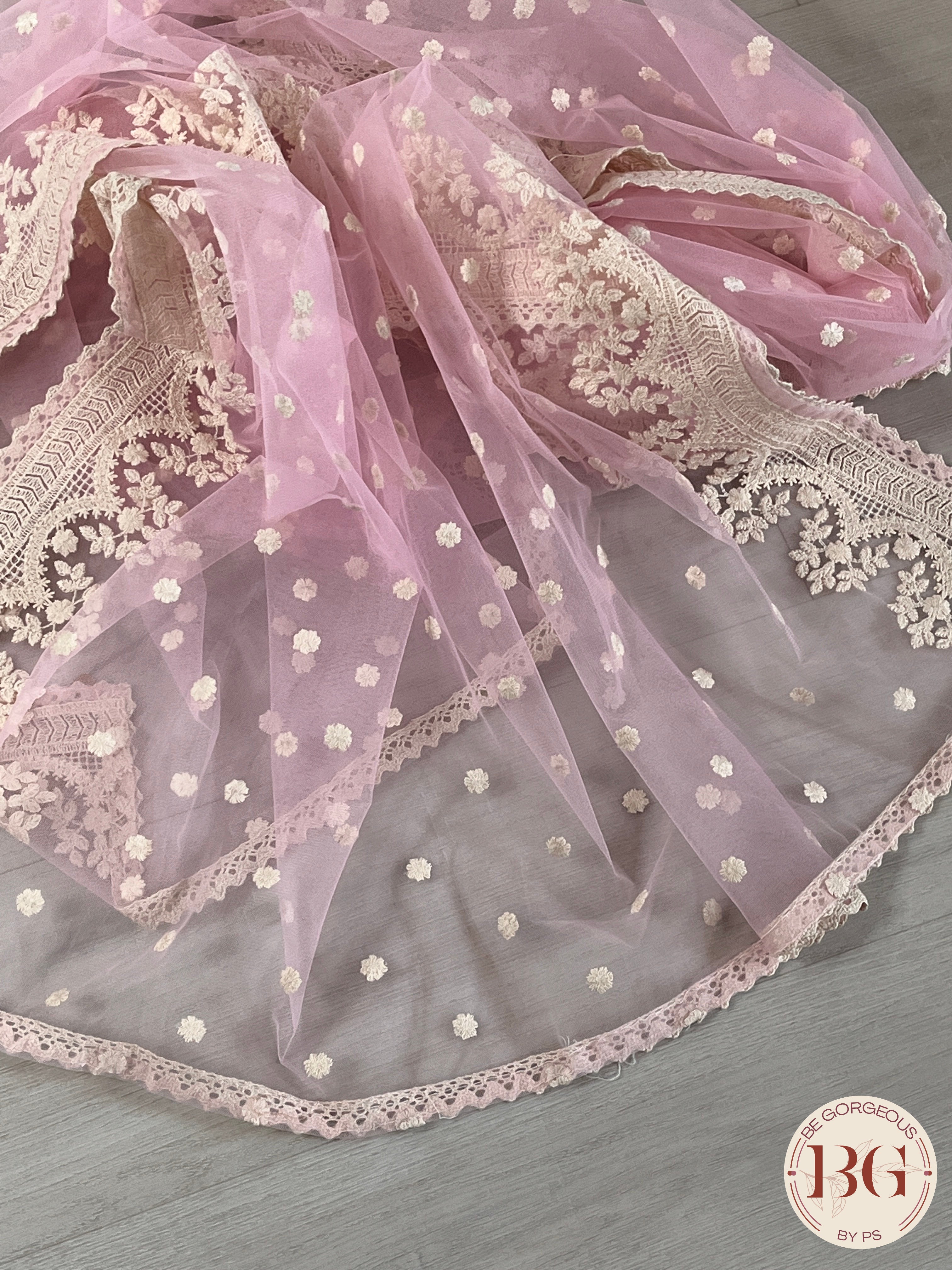 DUPATTA NET CHIKANKARI - 19