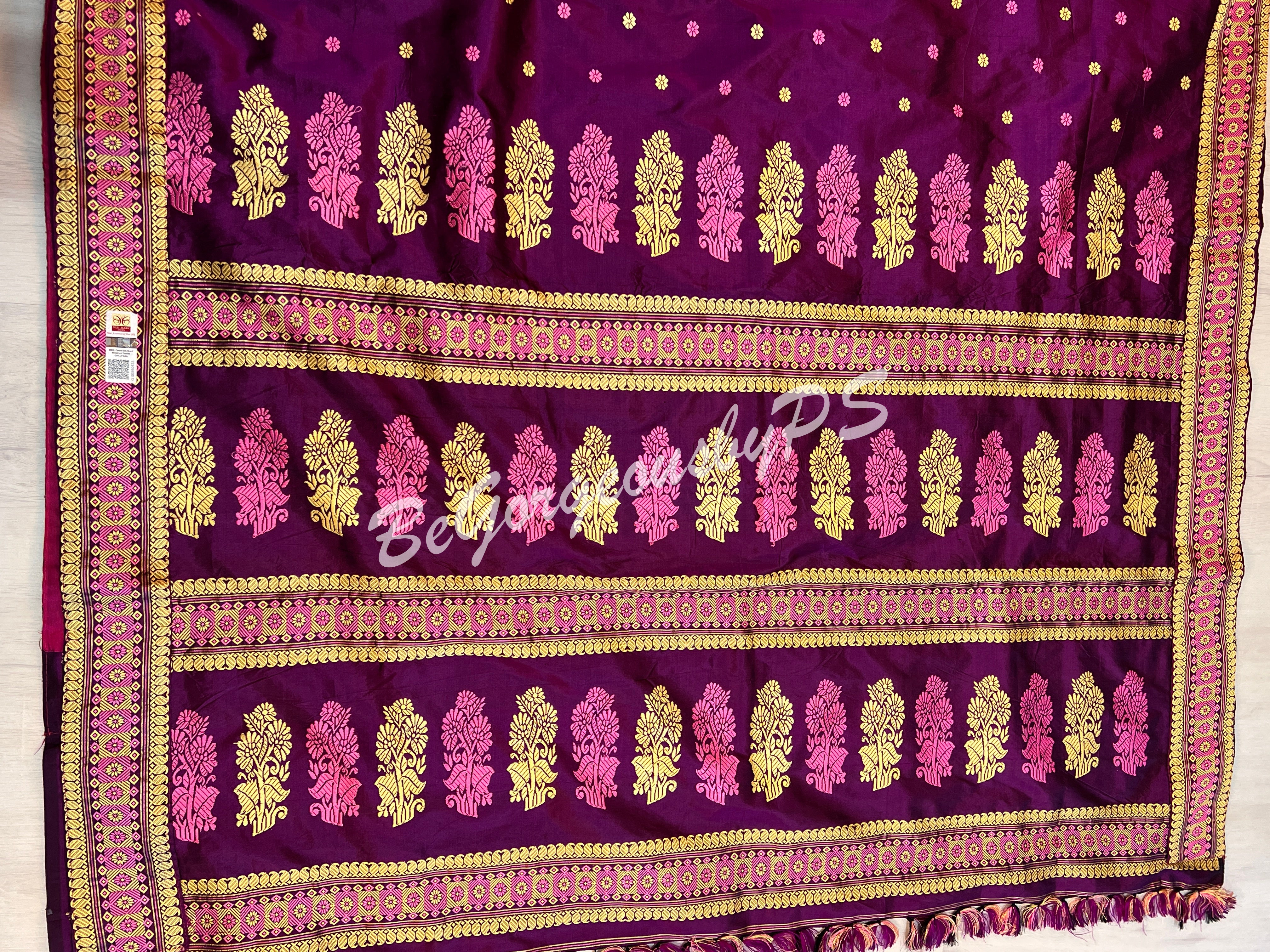 ASSAM SILK PURPLE SAREE