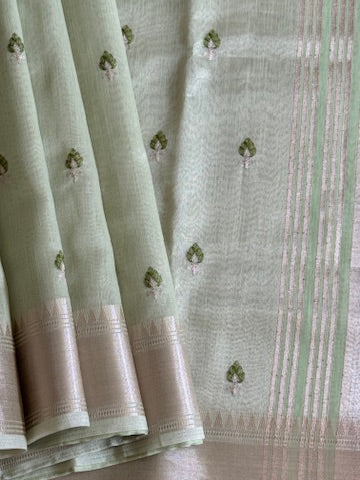 Tissue Silk with Embroidery