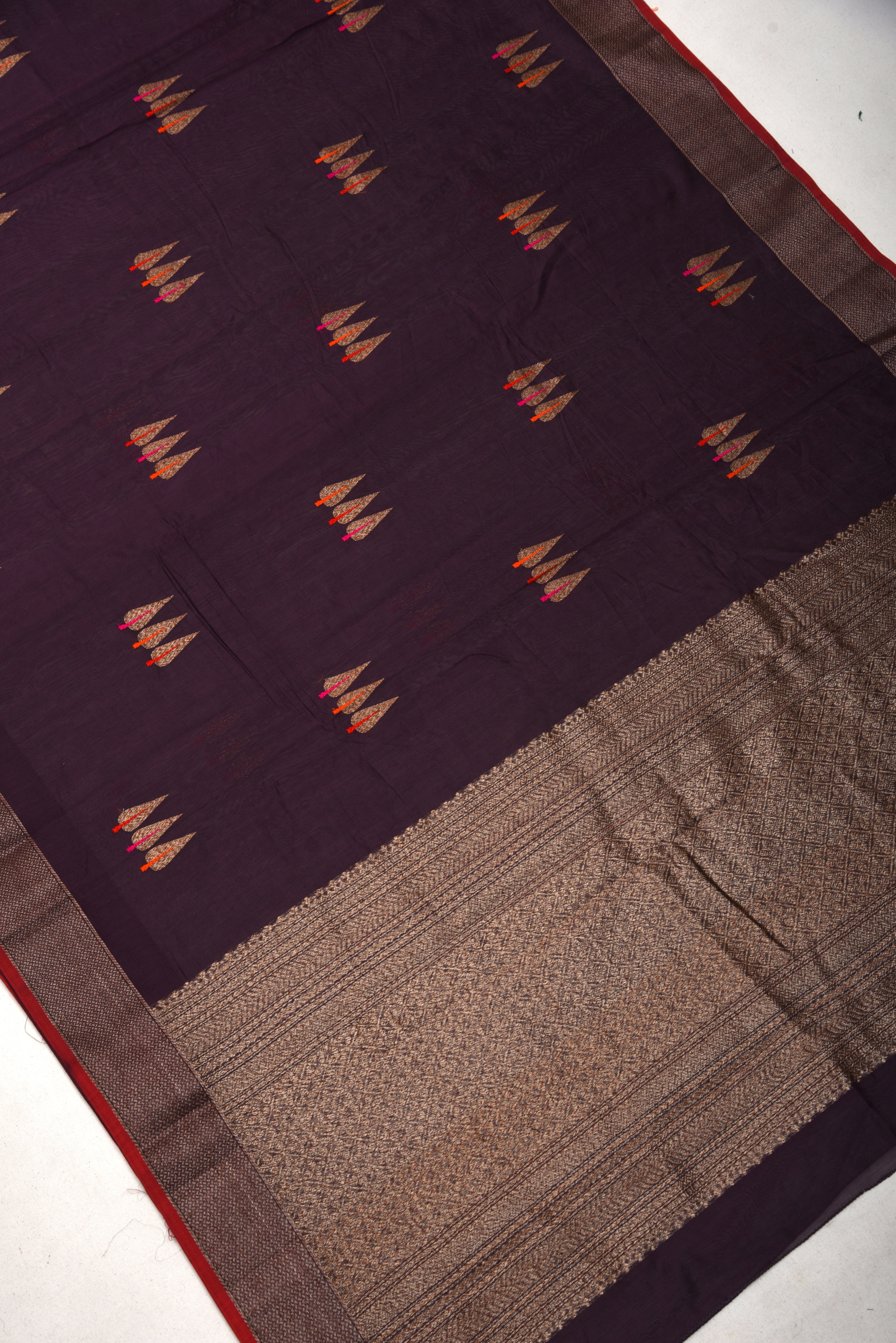 Chanderi Cotton Silk Saree with weaving