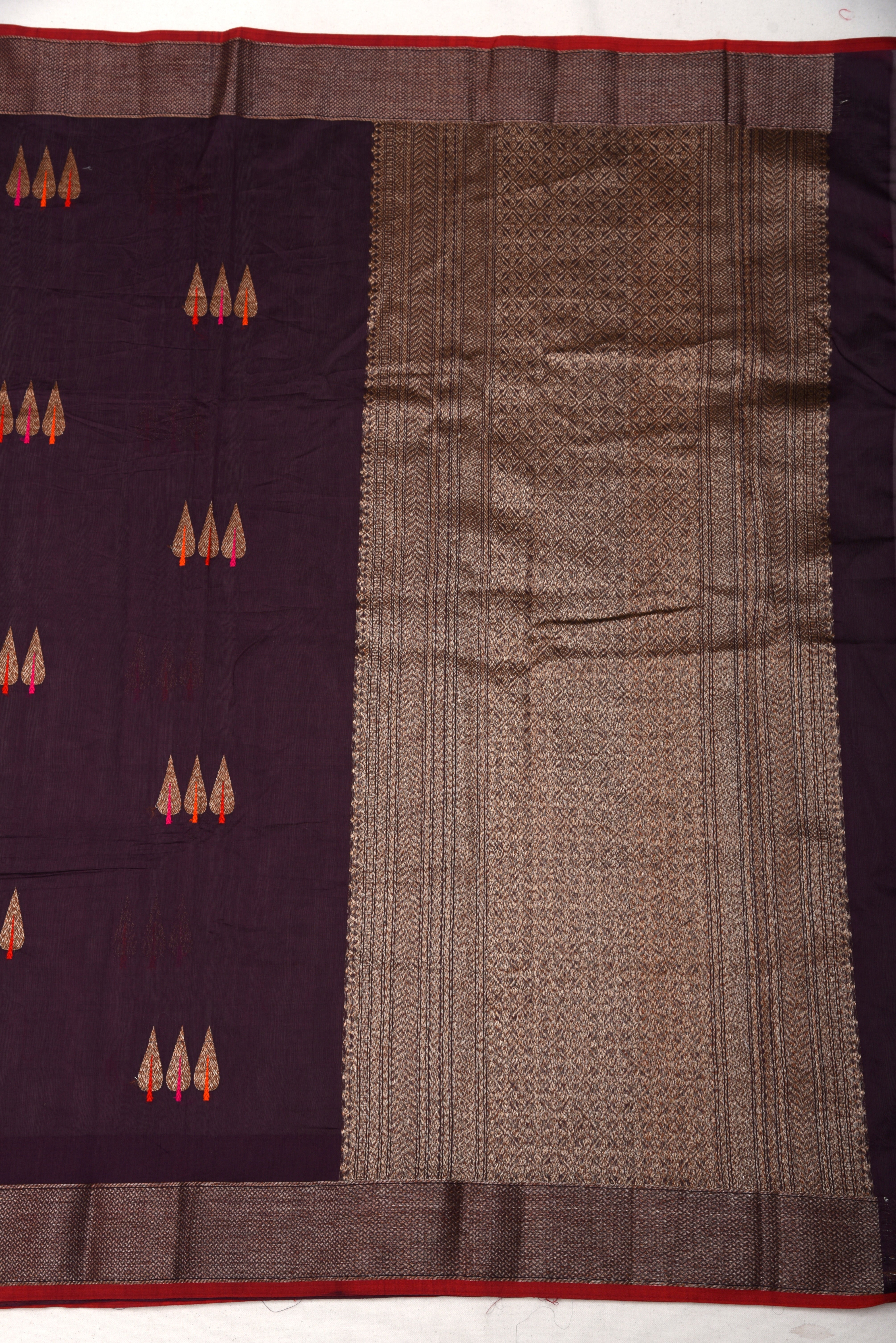 Chanderi Cotton Silk Saree with weaving