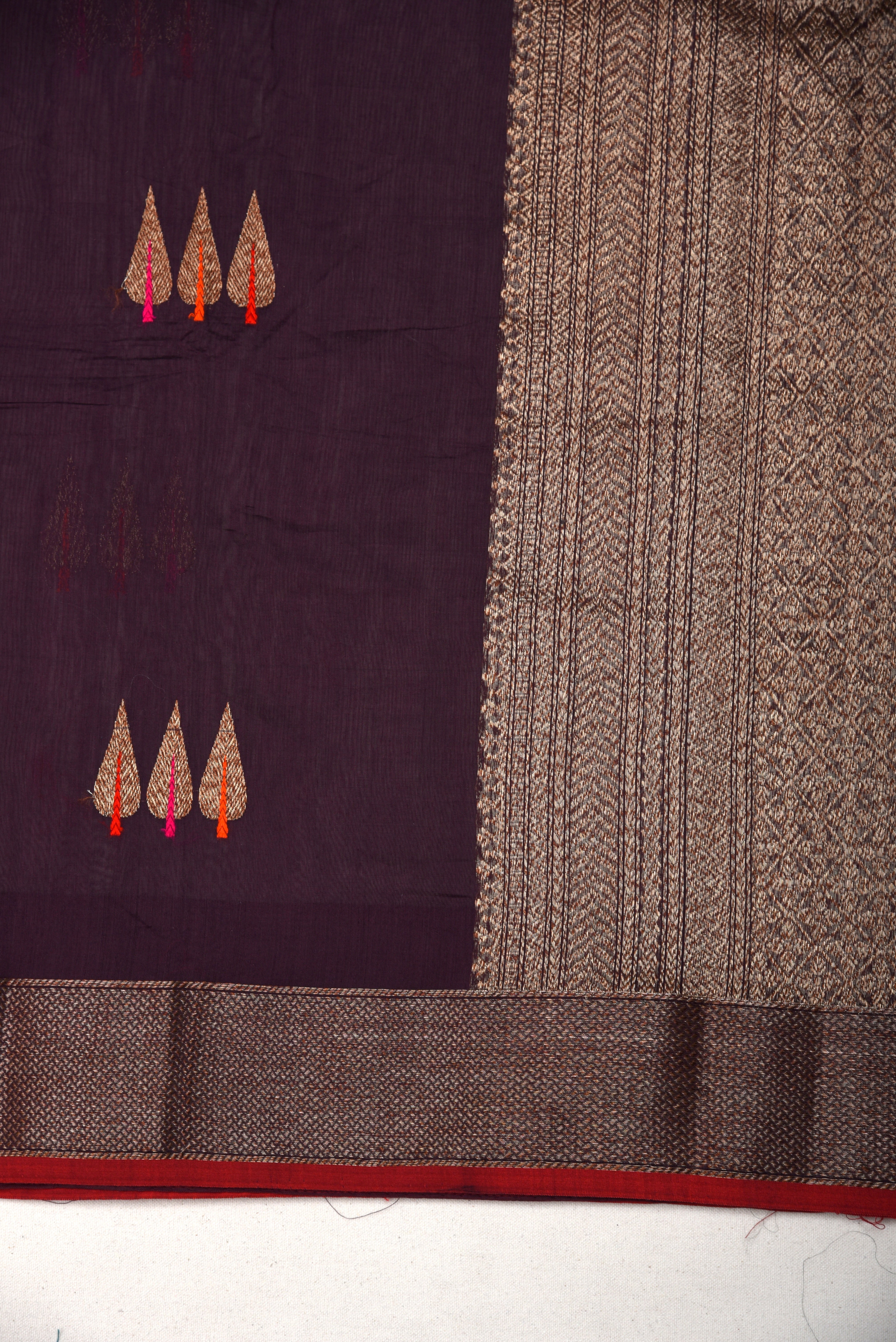 Chanderi Cotton Silk Saree with weaving