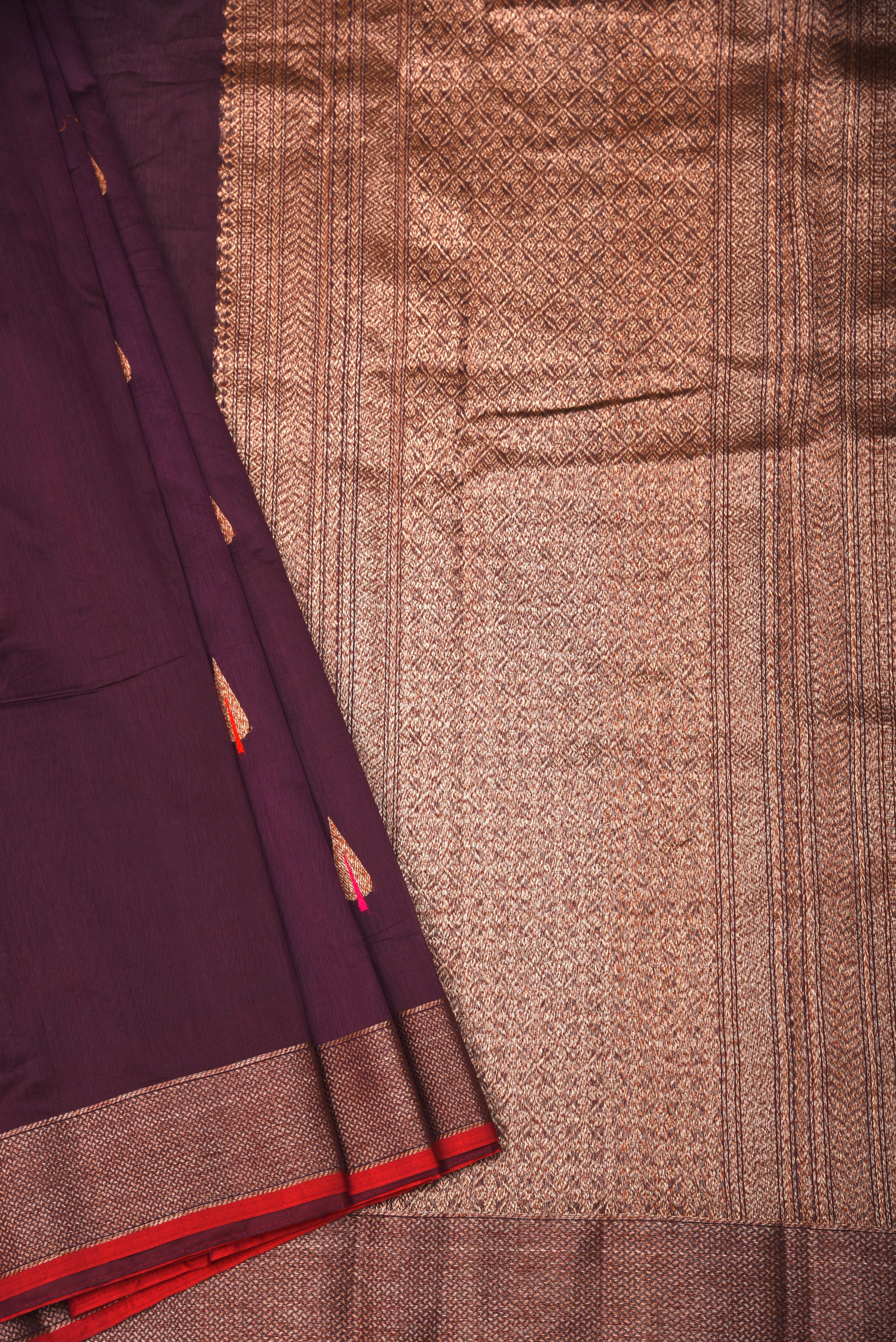Chanderi Cotton Silk Saree with weaving