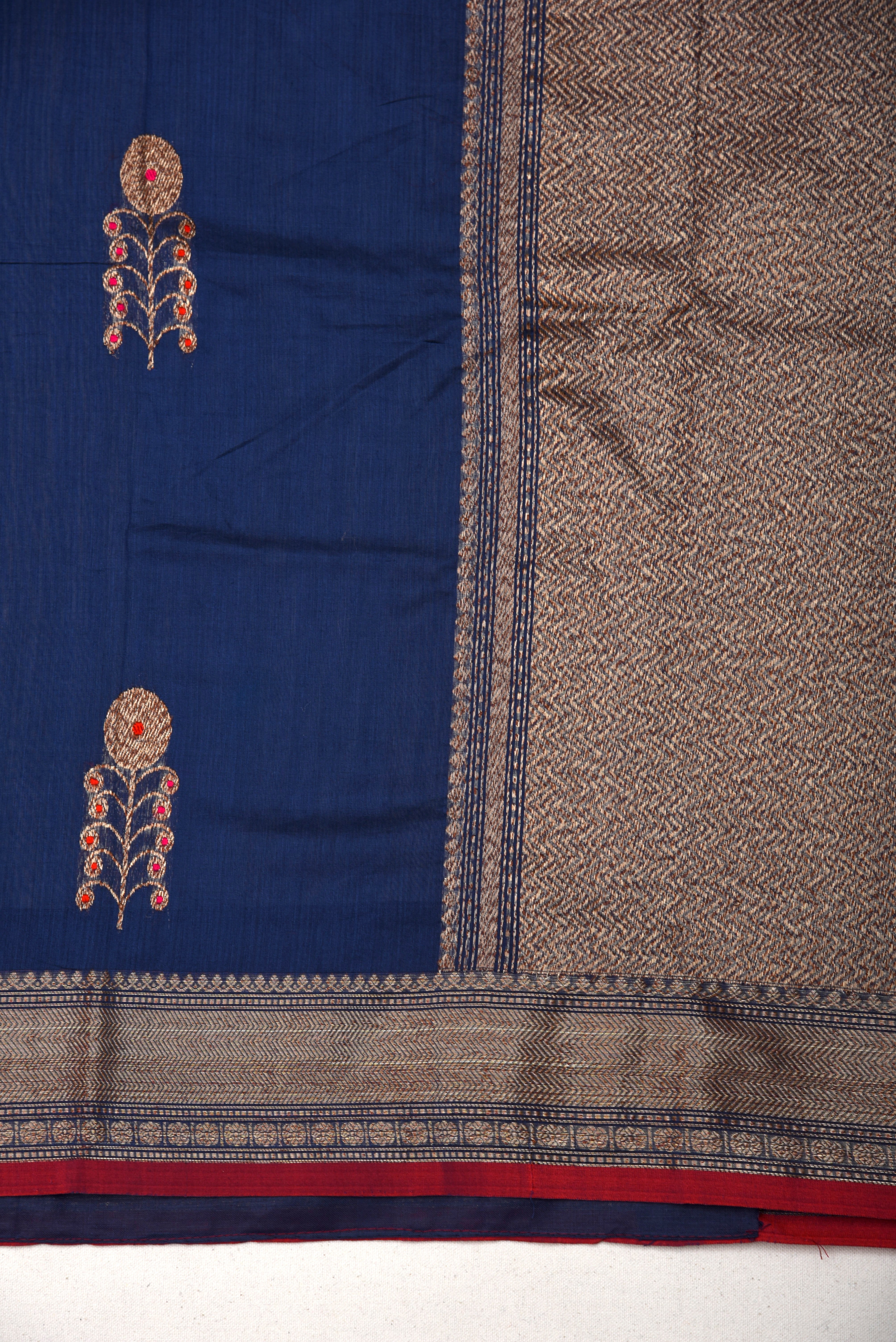 Chanderi Cotton Silk Saree with weaving